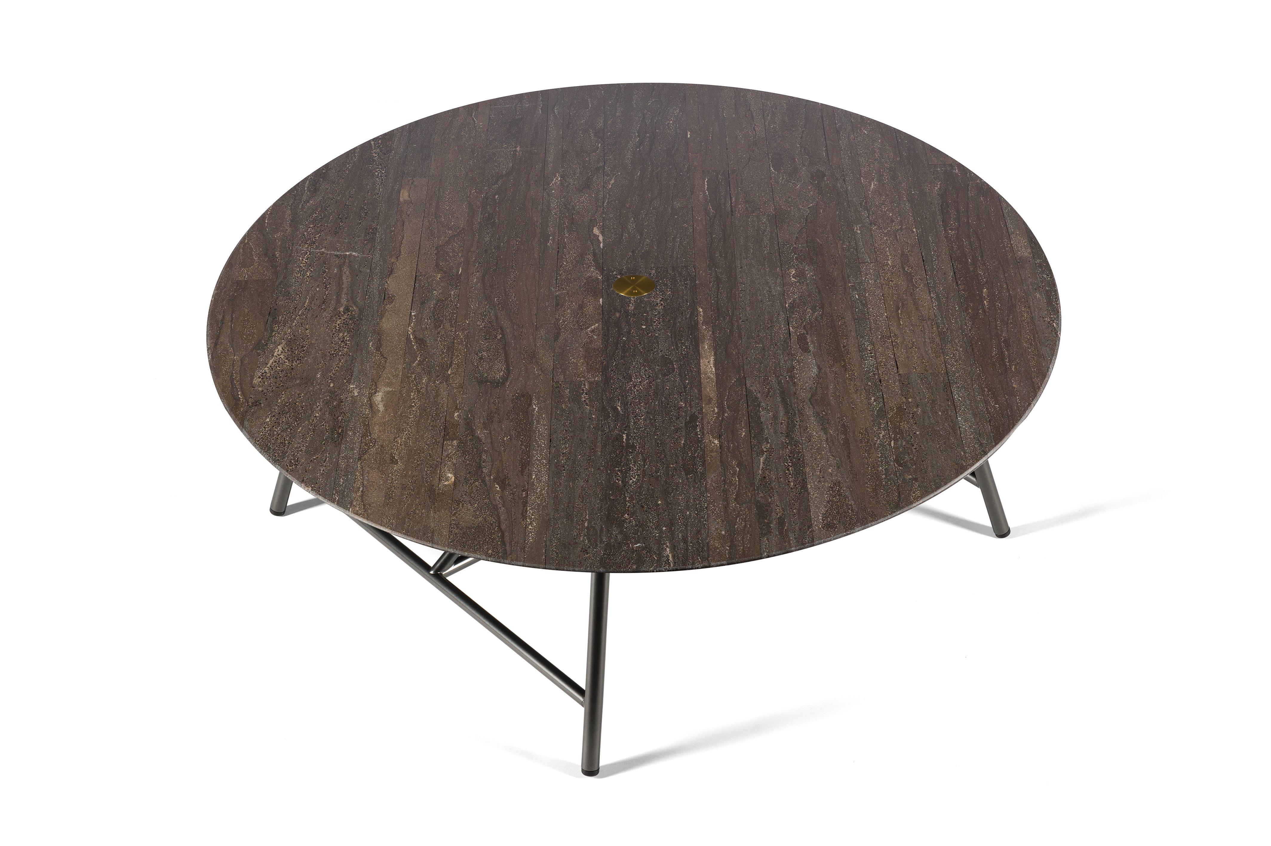 For Sale: Brown (Pietra d'Avola) Salvatori Medium W Round Coffee Table 2