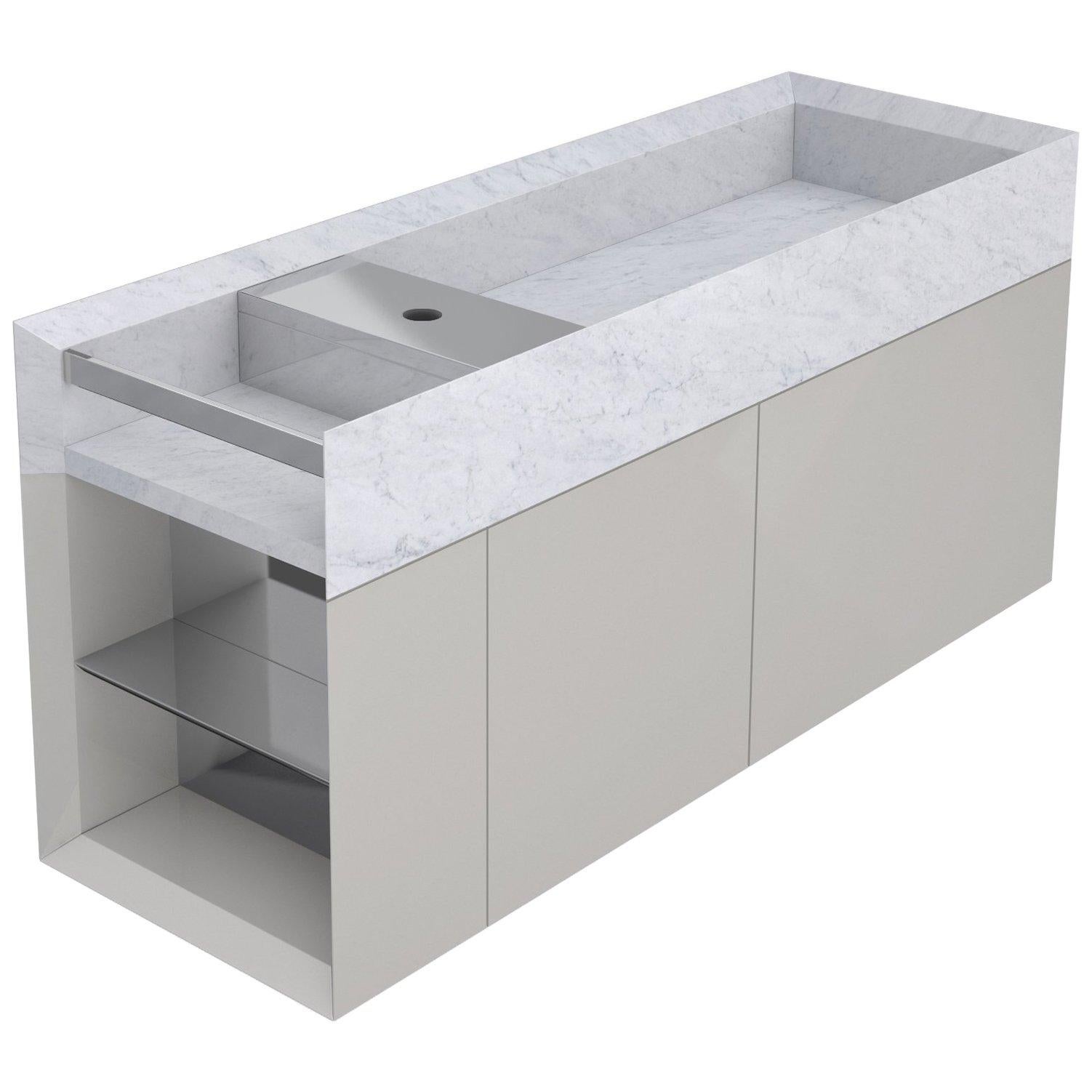 For Sale: White (Bianco Carrara) Salvatori Onsen Cabinet Basin & Sink by Rodolfo Dordoni