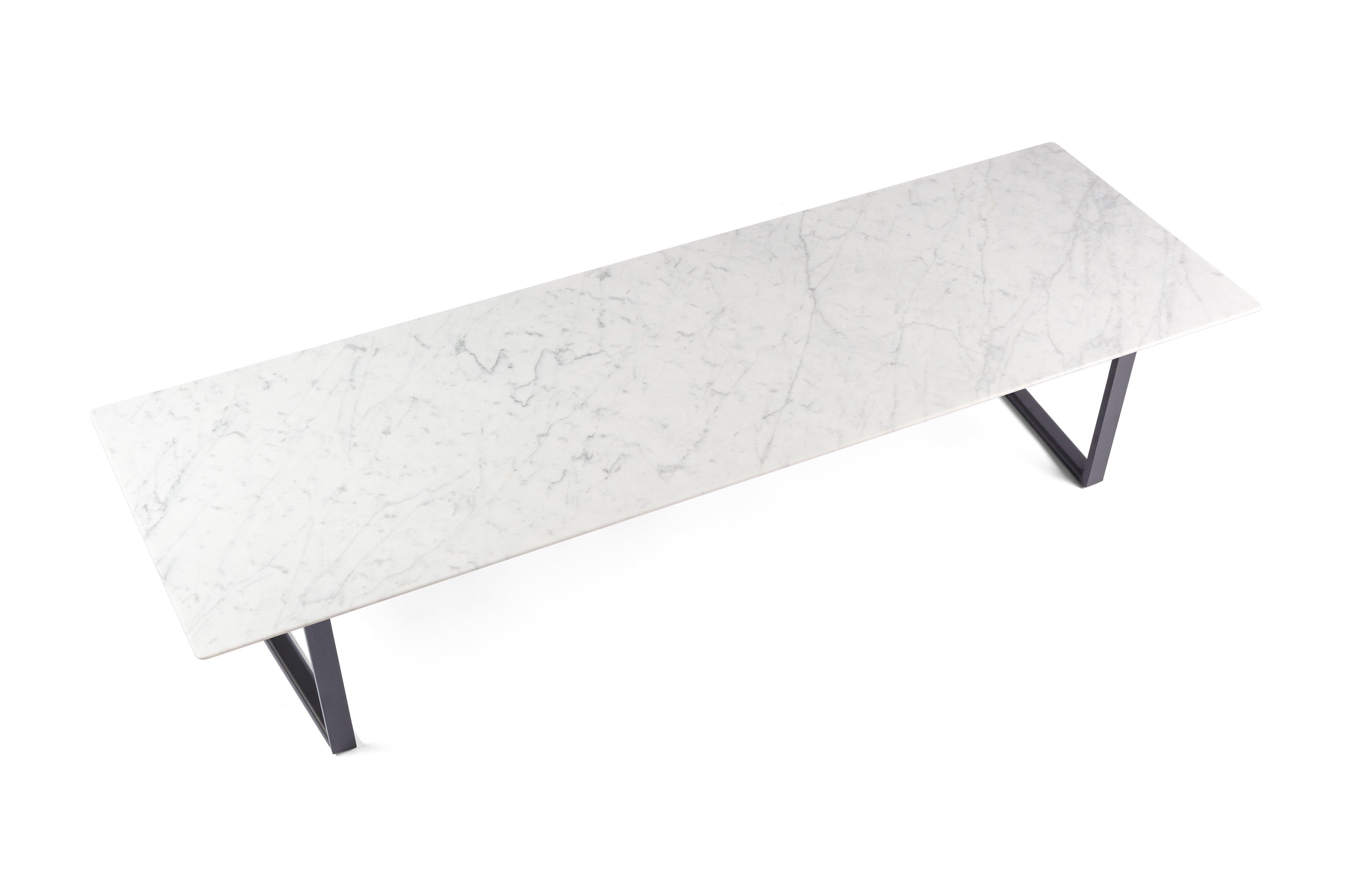 For Sale: White (Bianco Carrara) Salvatori Rectangle Dritto Coffee Table by Piero Lissoni 5