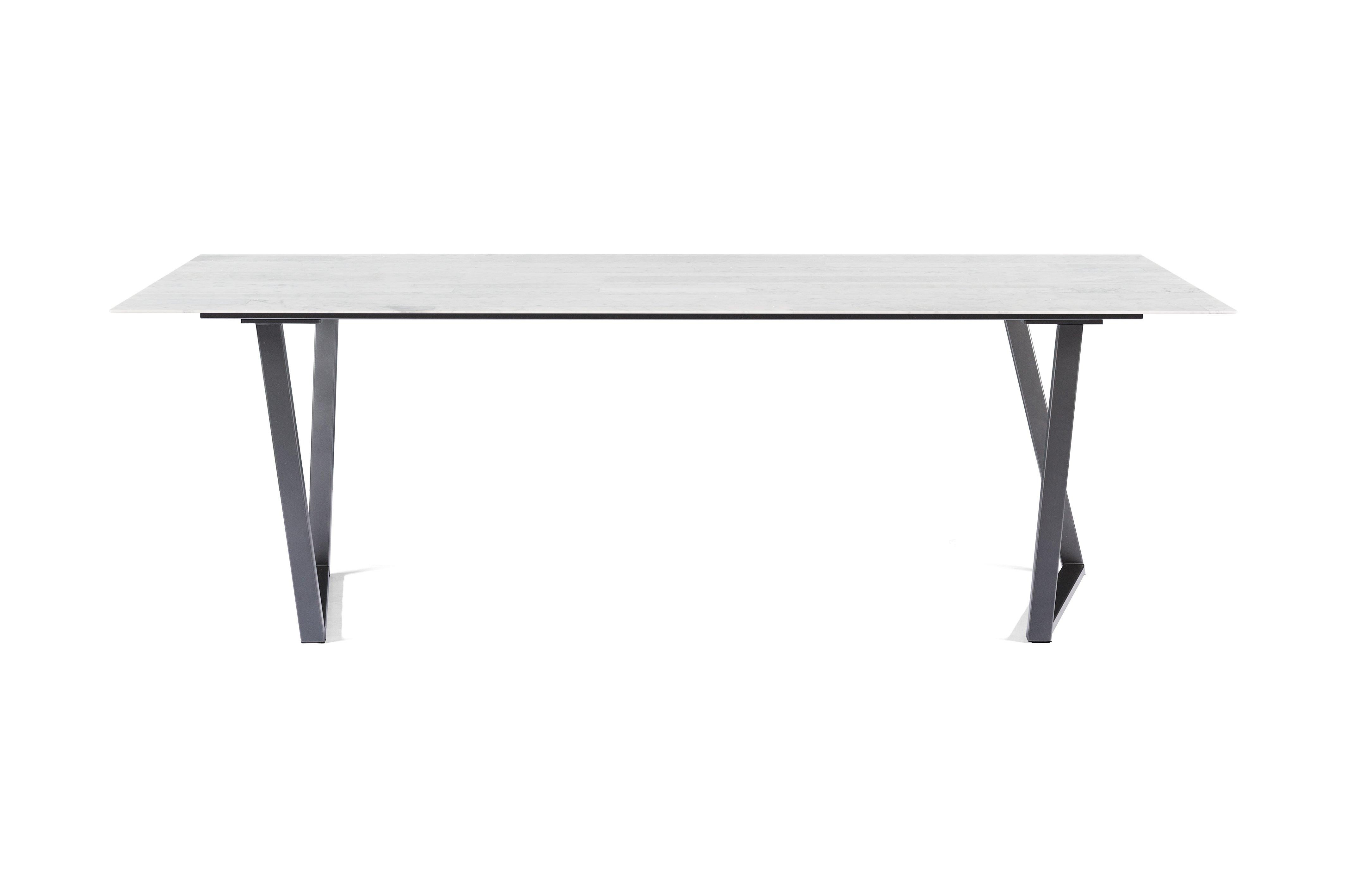 For Sale: White (Bianco Carrara) Salvatori Rectangle Dritto Dining Table by Piero Lissoni 4