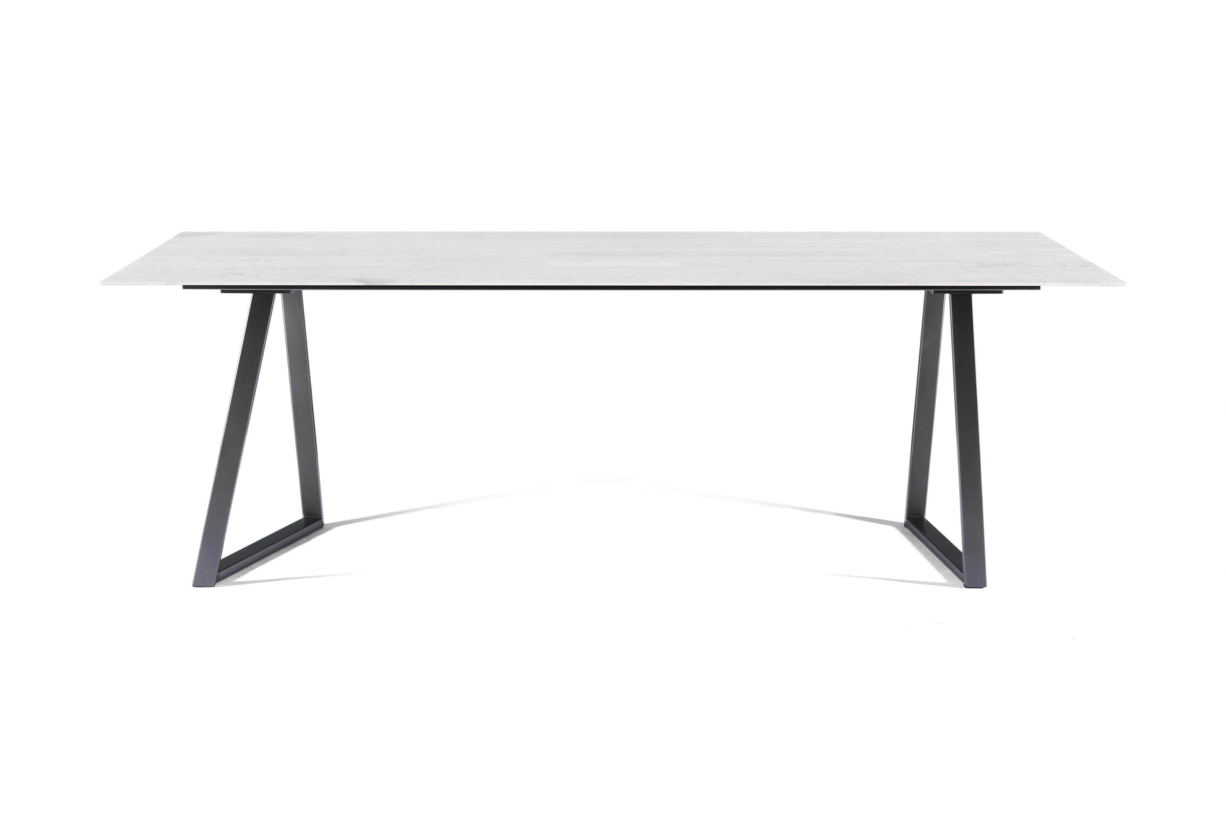 For Sale: White (Bianco Carrara) Salvatori Rectangle Dritto Dining Table by Piero Lissoni 6