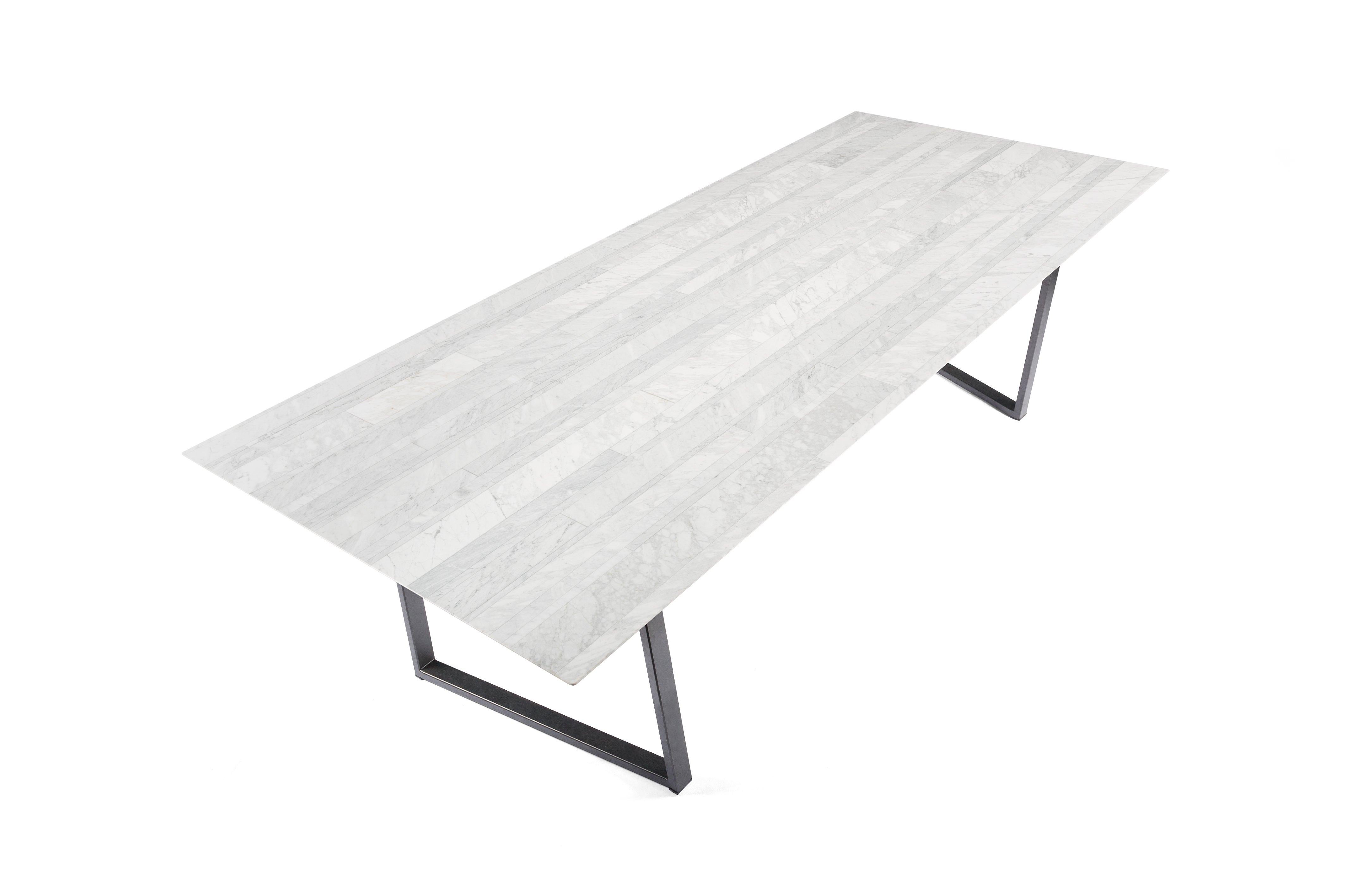 For Sale: White (Bianco Carrara) Salvatori Rectangle Dritto Dining Table by Piero Lissoni 5