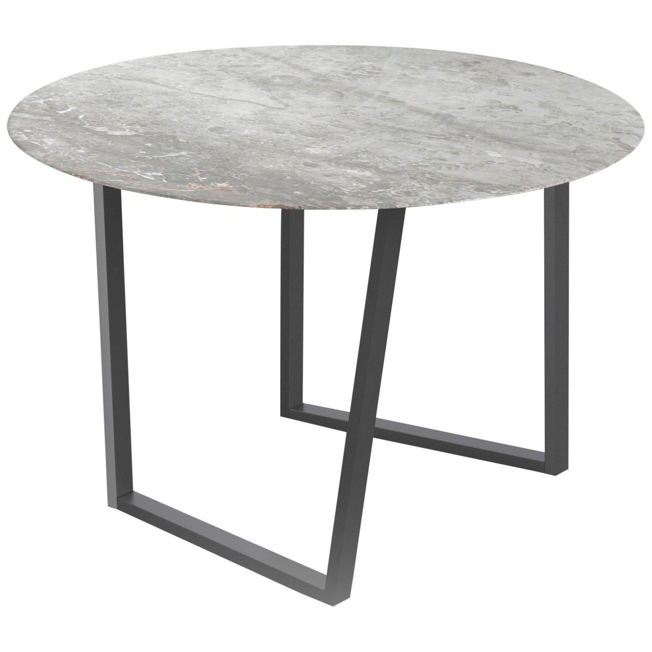 For Sale: Gray (Gris du Marais) Salvatori Round Dritto Dining Table by Piero Lissoni