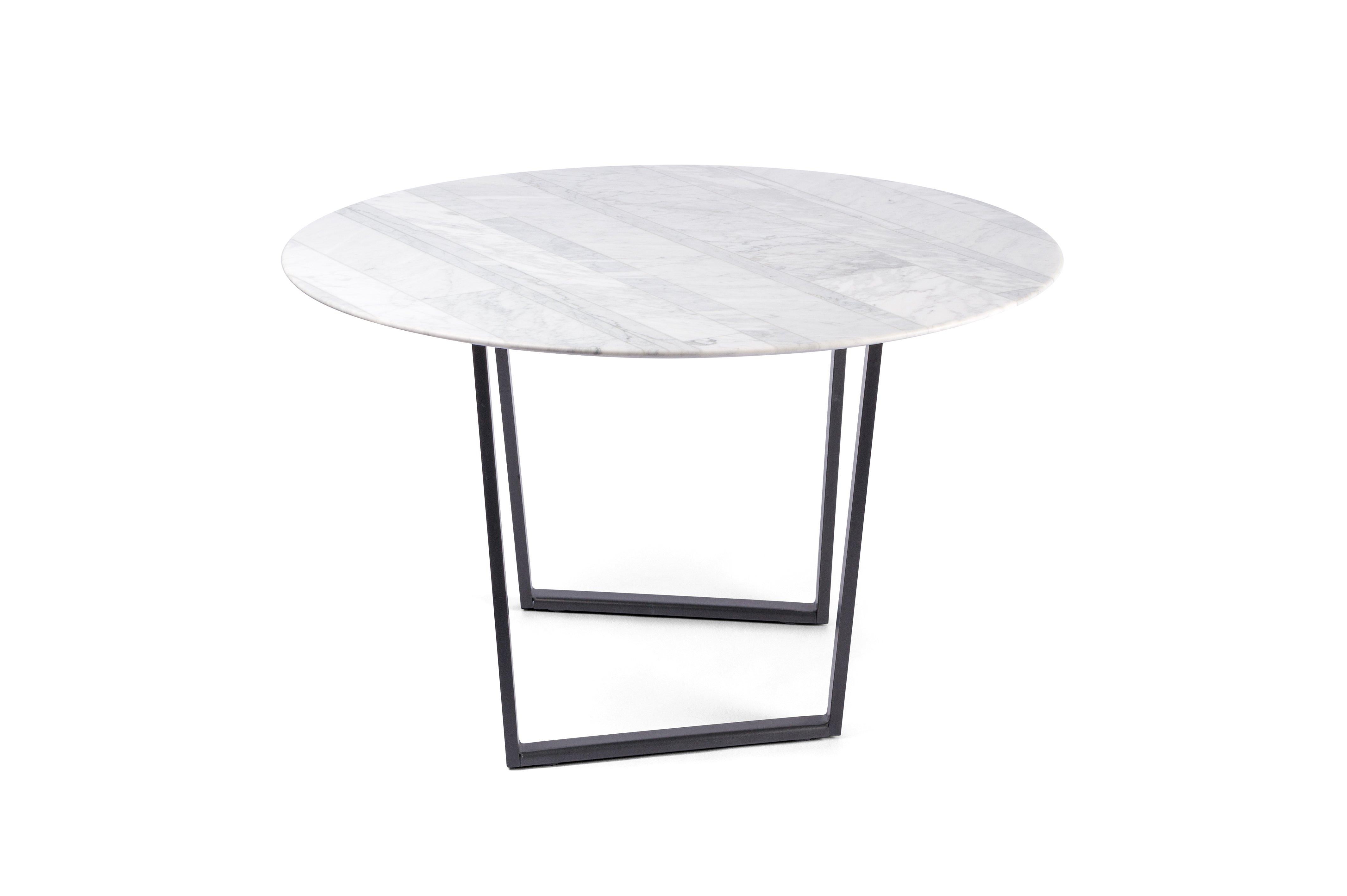 For Sale: White (Bianco Carrara) Salvatori Round Dritto Side Table by Piero Lissoni 5