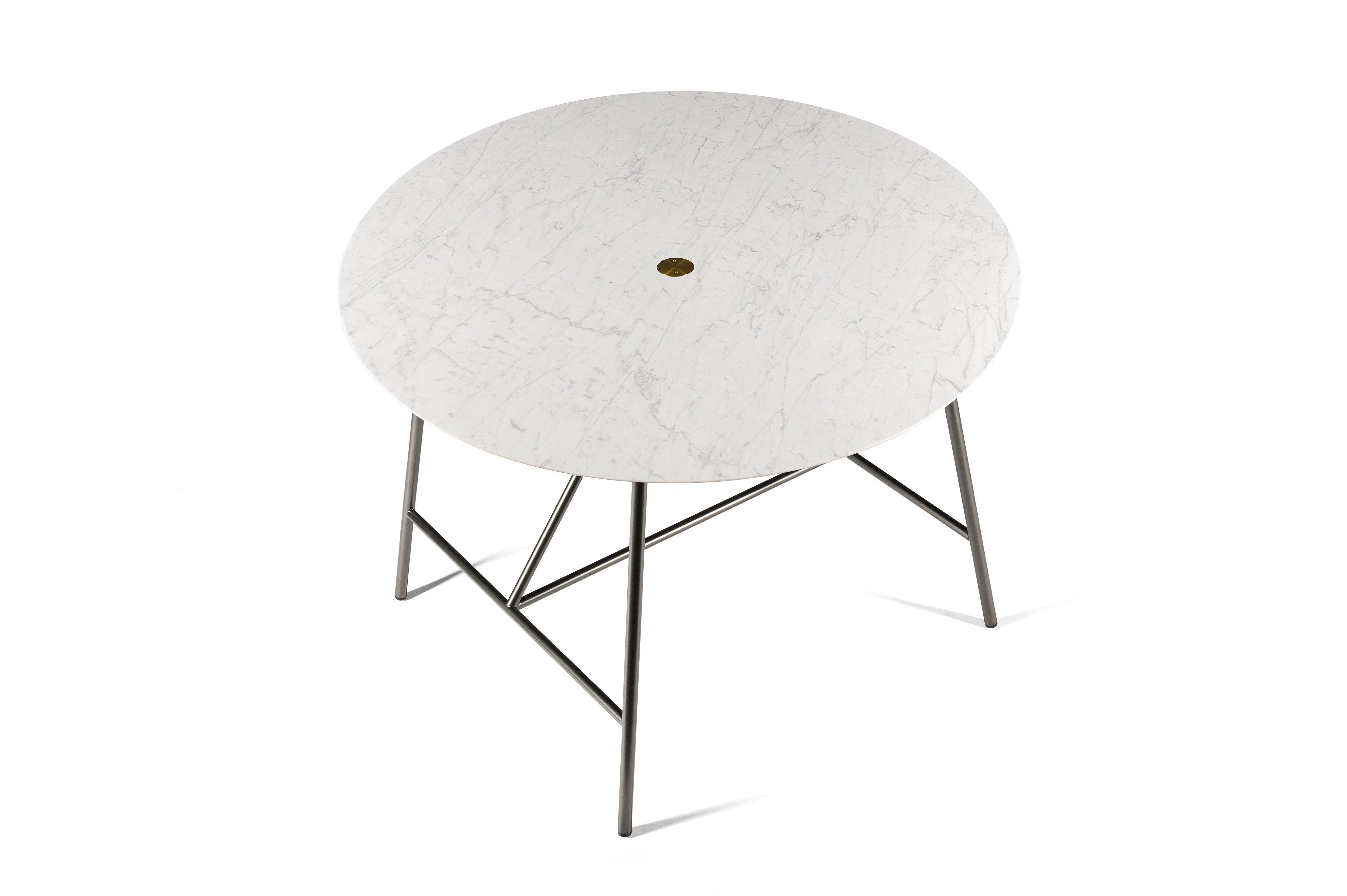 For Sale: White (Bianco Carrara) Salvatori Small W Round Dining Table 2