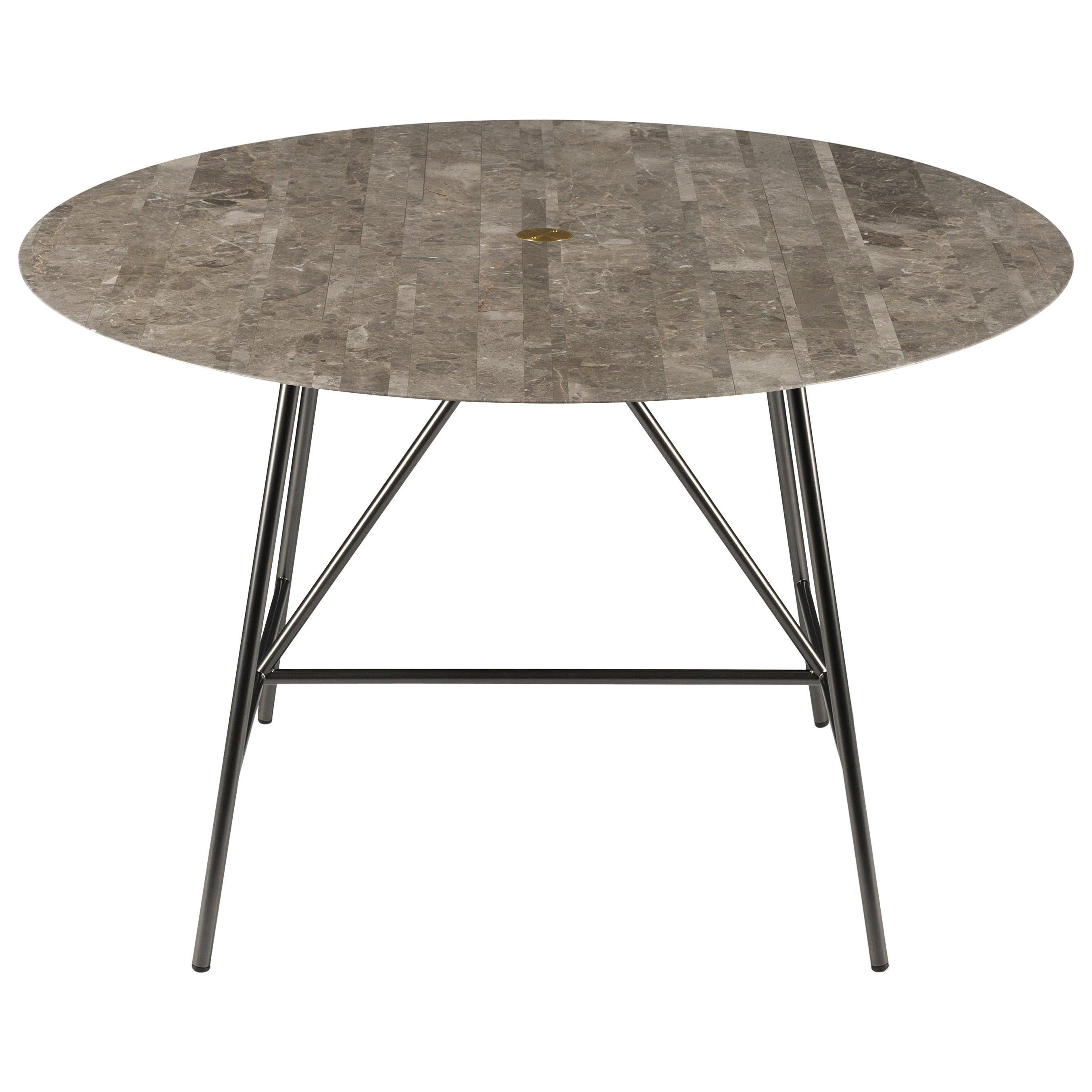 For Sale: Gray (Gris du Marais) Salvatori Small W Round Dining Table
