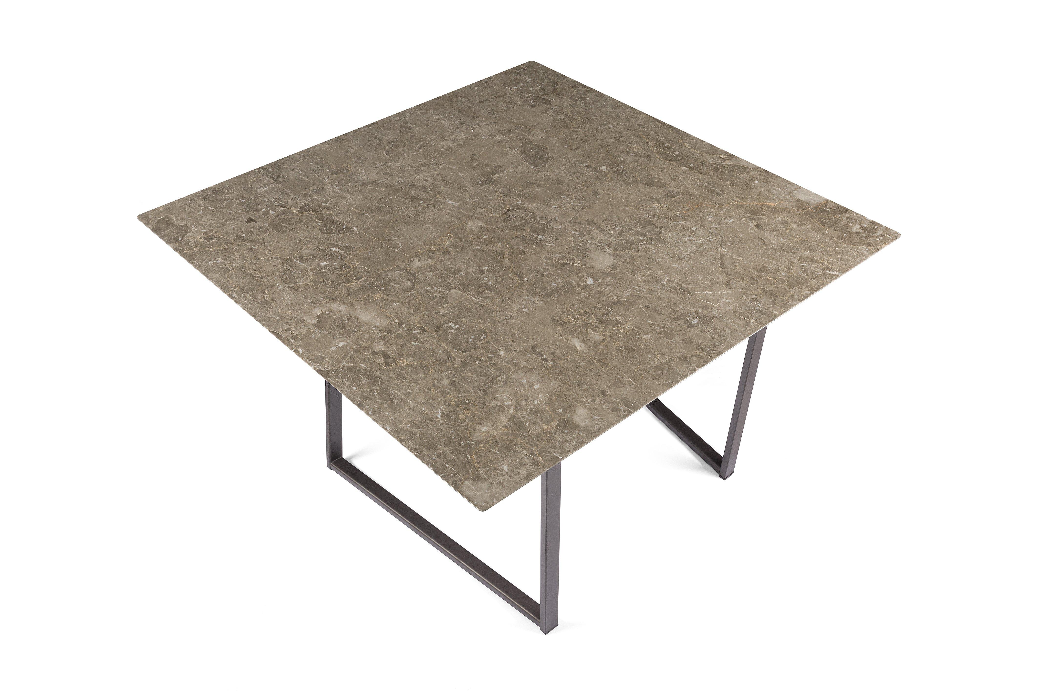 For Sale: Gray (Gris du Marais) Salvatori Square Dritto Dining Table by Piero Lissoni