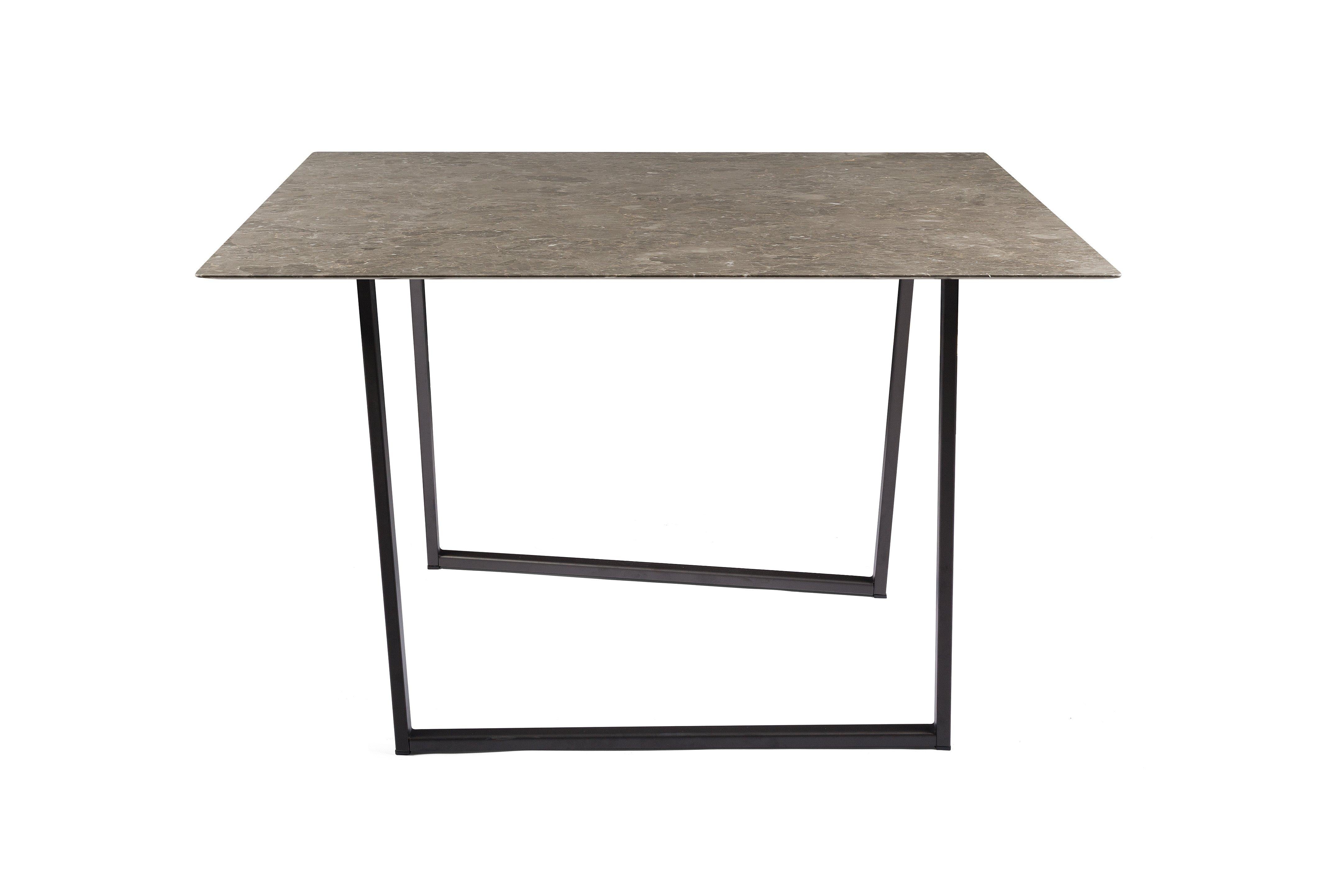 For Sale: Gray (Gris du Marais) Salvatori Square Dritto Dining Table by Piero Lissoni 3