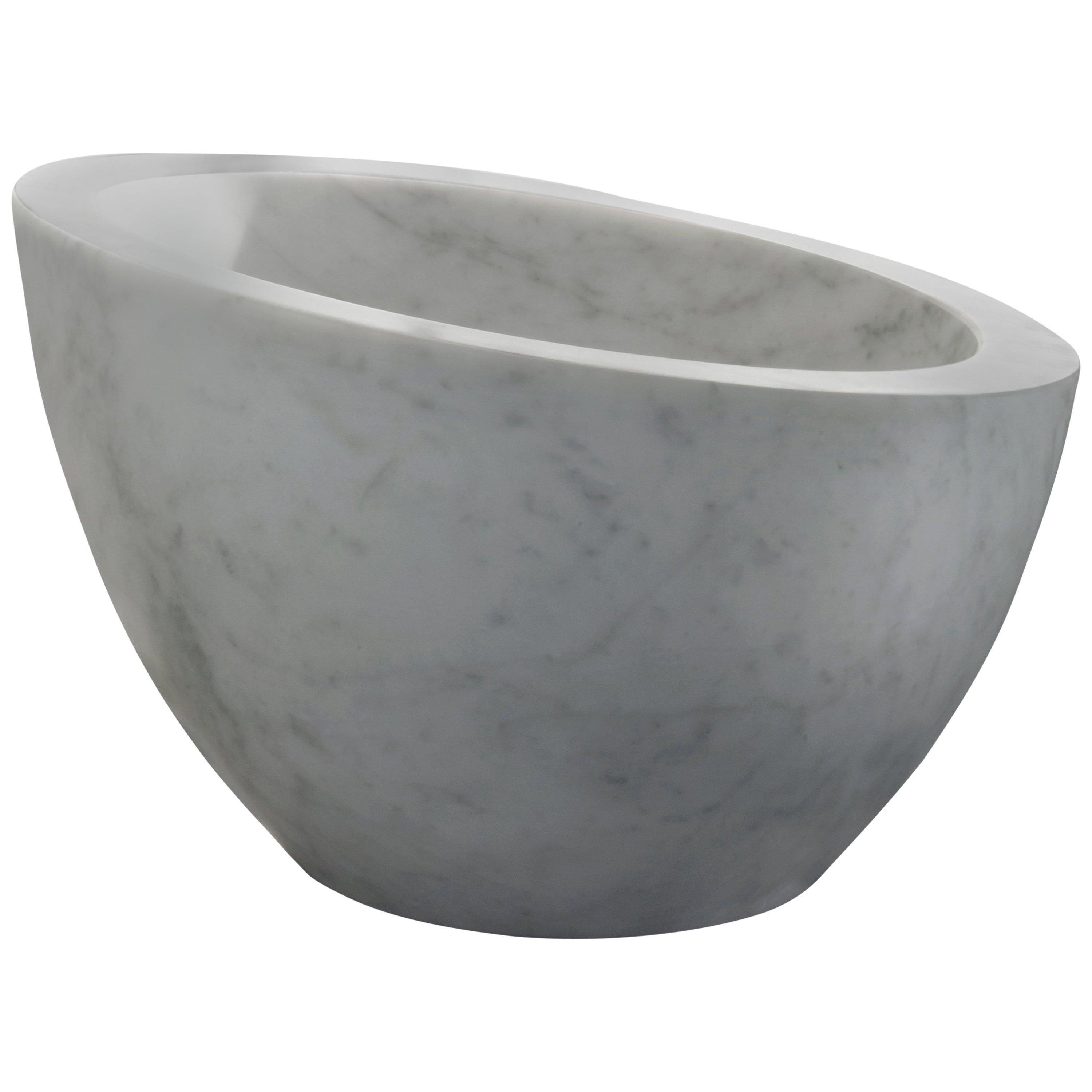 For Sale: White (Bianco Carrara) Salvatori Uovo Basin & Sink