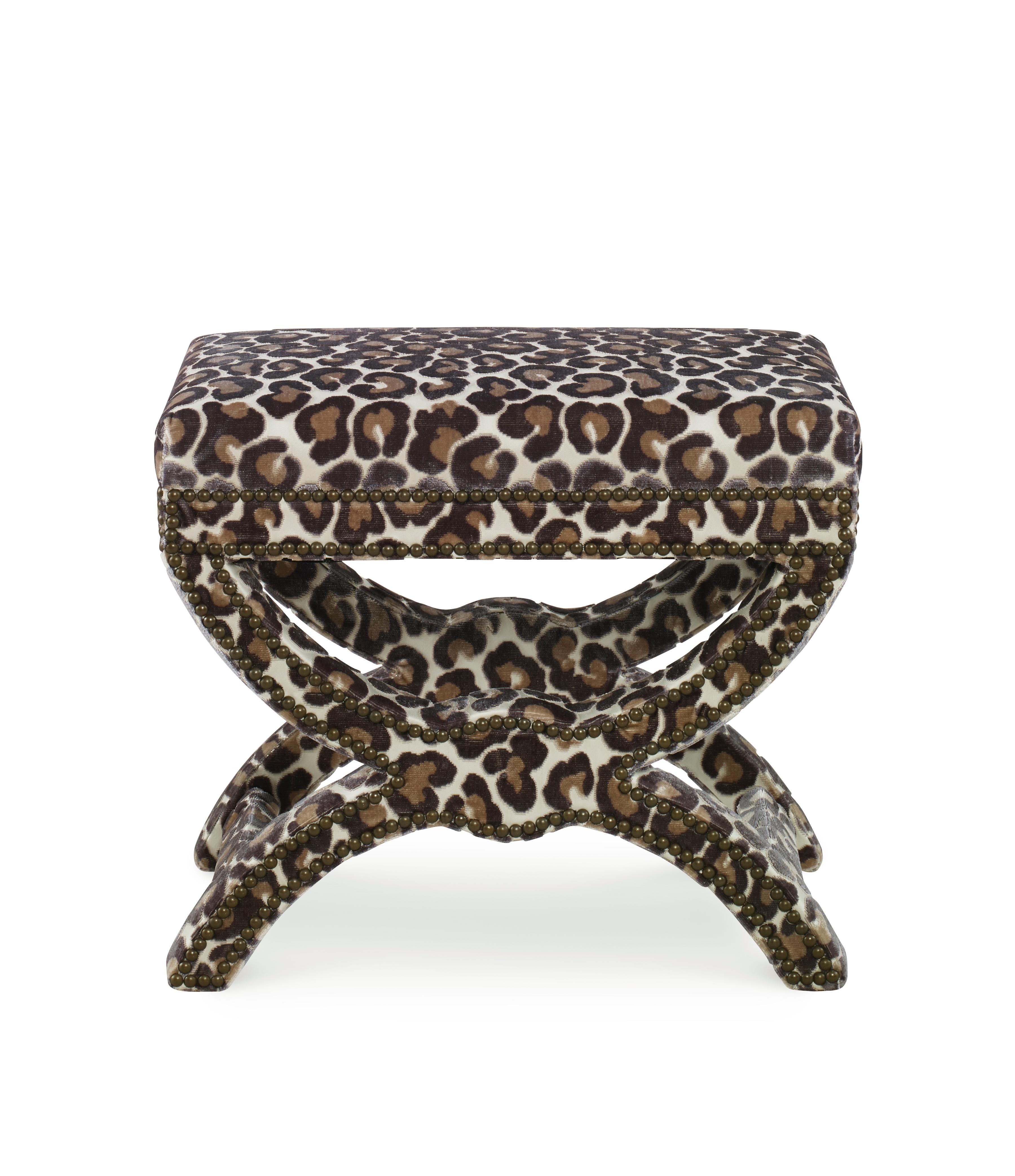(Multicolore) Tabouret croisé en coton par CuratedKravet 2