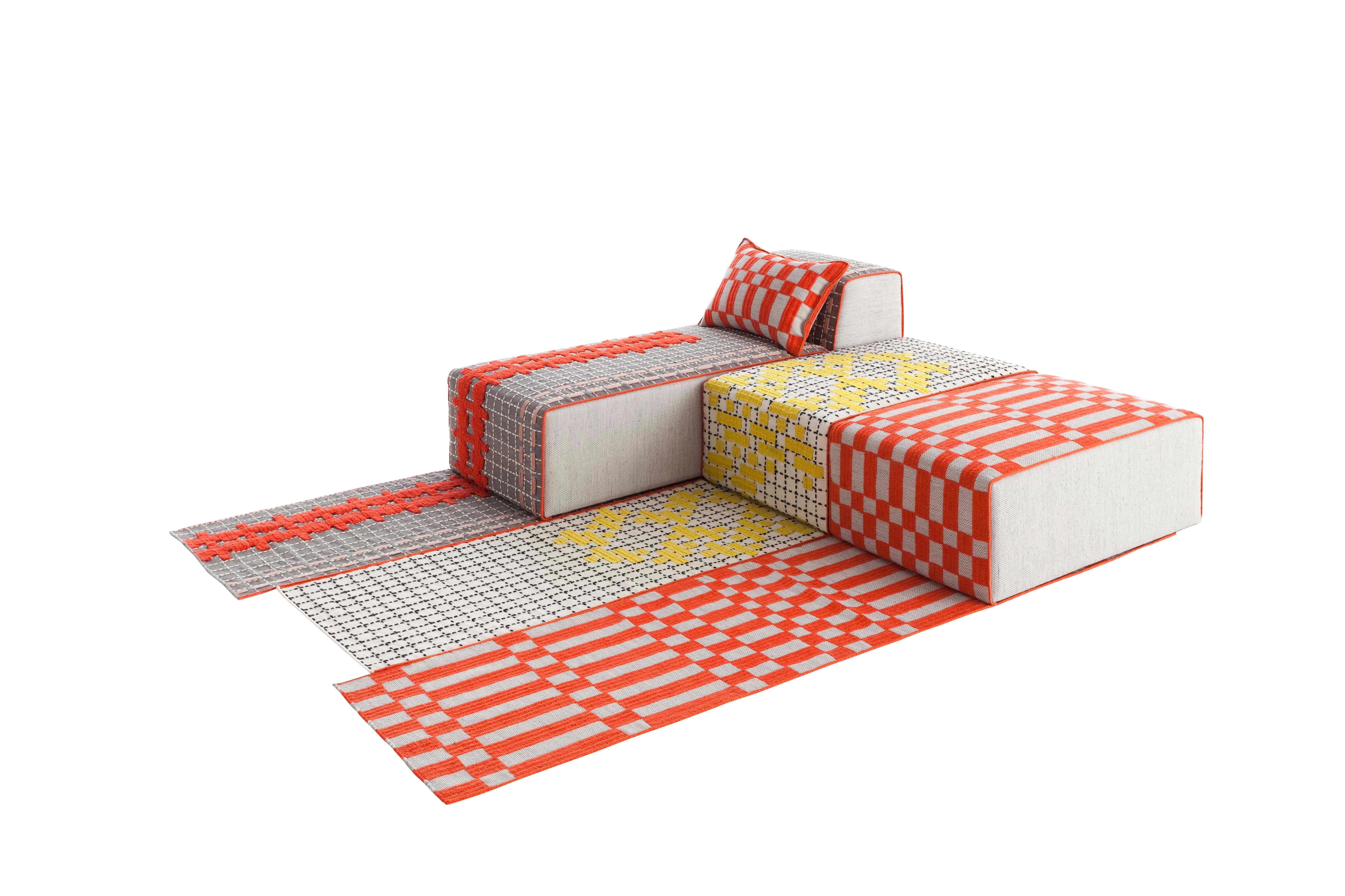 For Sale:  (Orange)  Patricia Urquiola Bandas Medium Rug for GAN 3