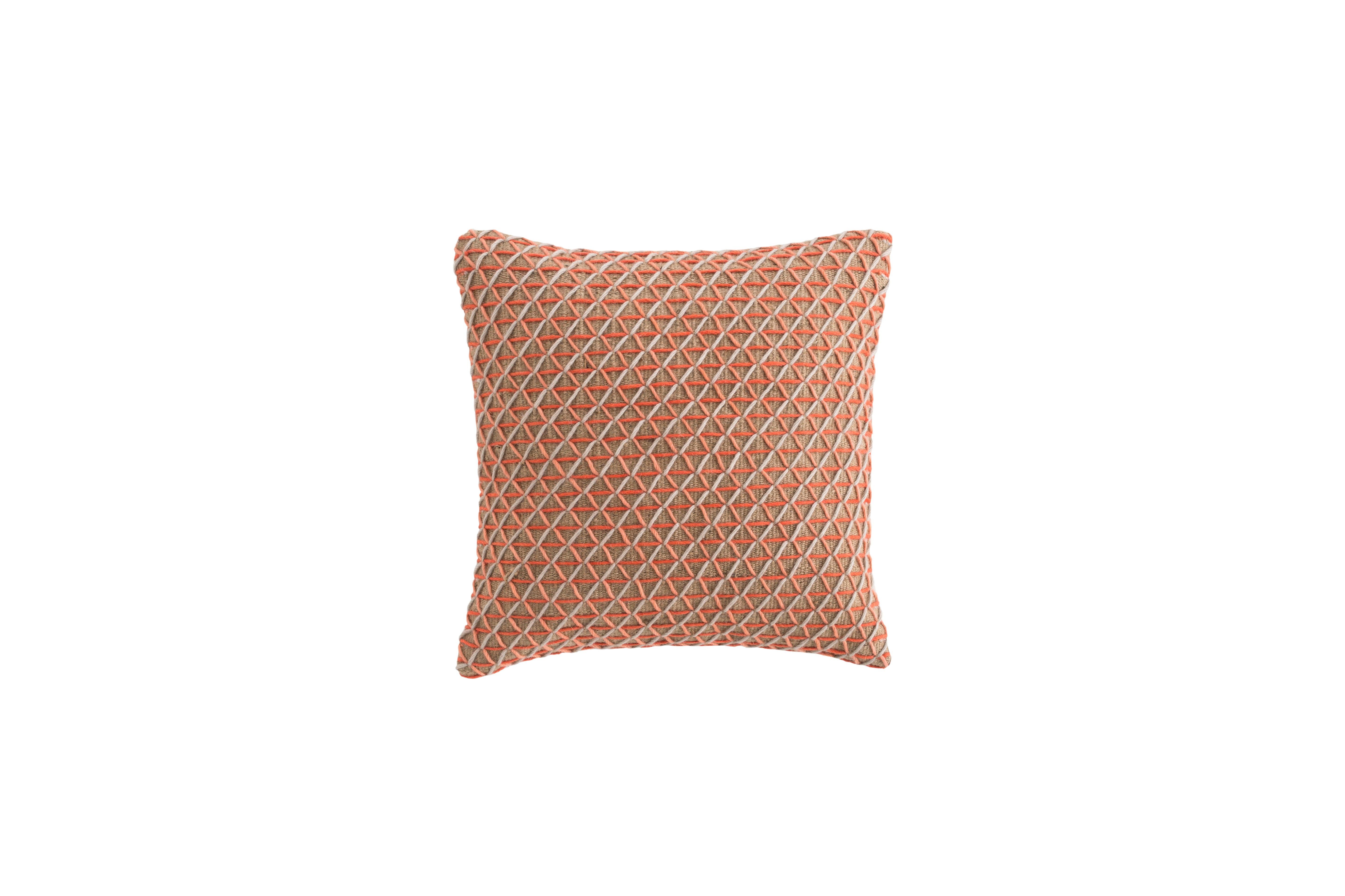 For Sale:  (Pink) GAN Raw Large Pillow in Jute by Borja García