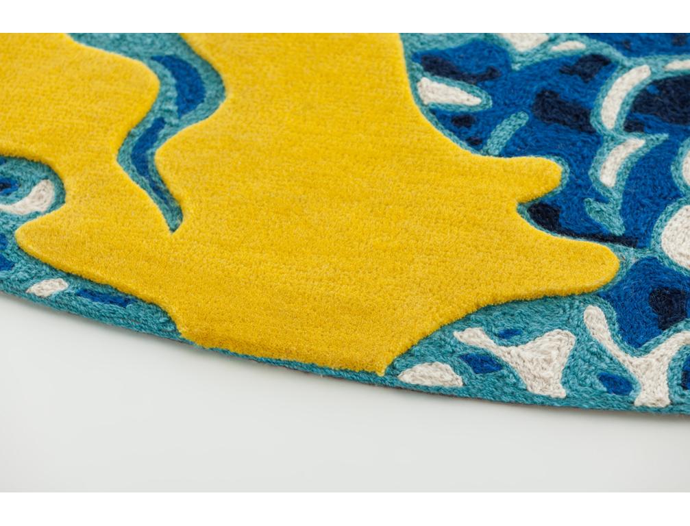 For Sale:  (Yellow) GAN China Wool Rug by Mapi Millet 2