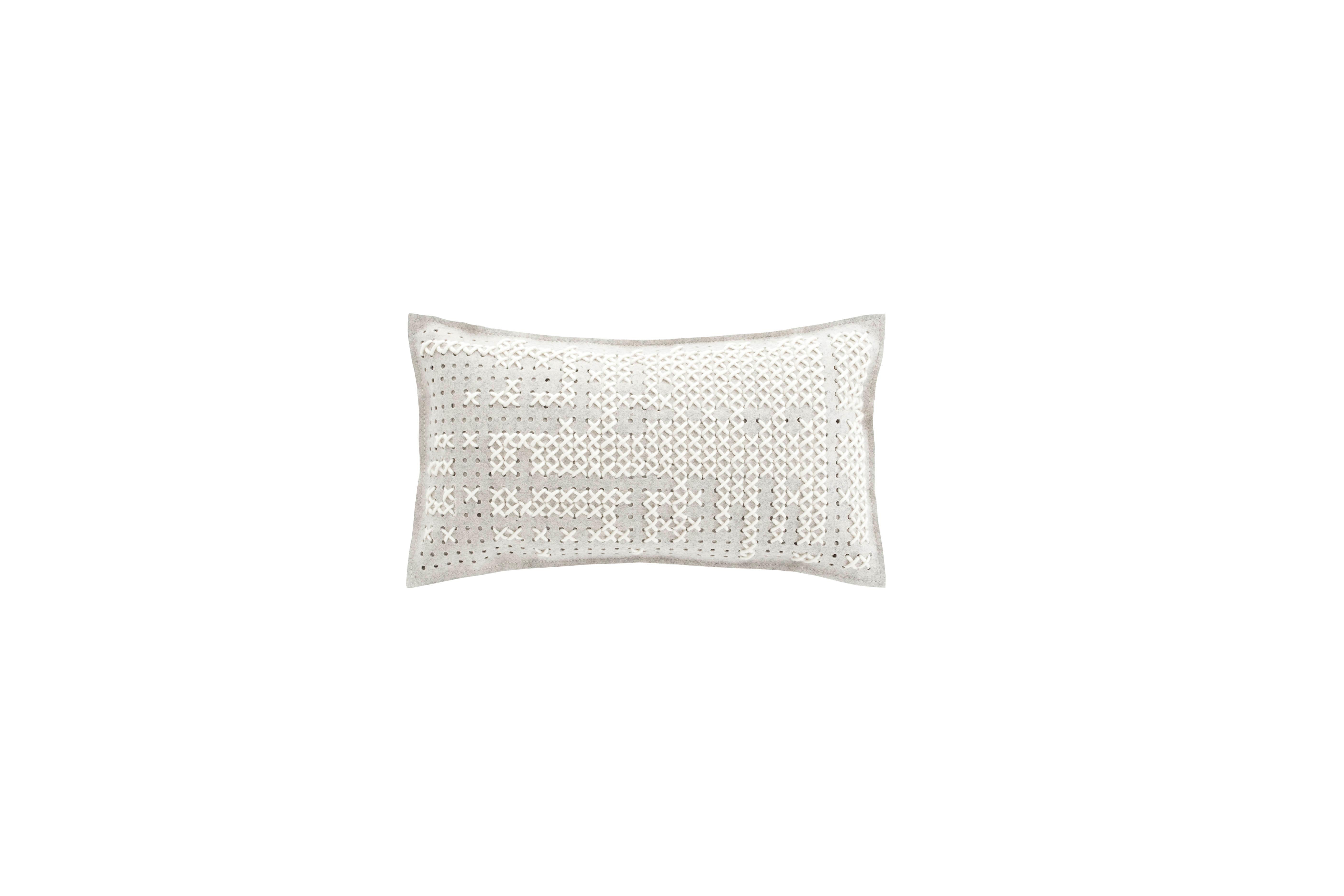 (White) GAN Canevas Abstract Small Pillow by Charlotte Lancelot