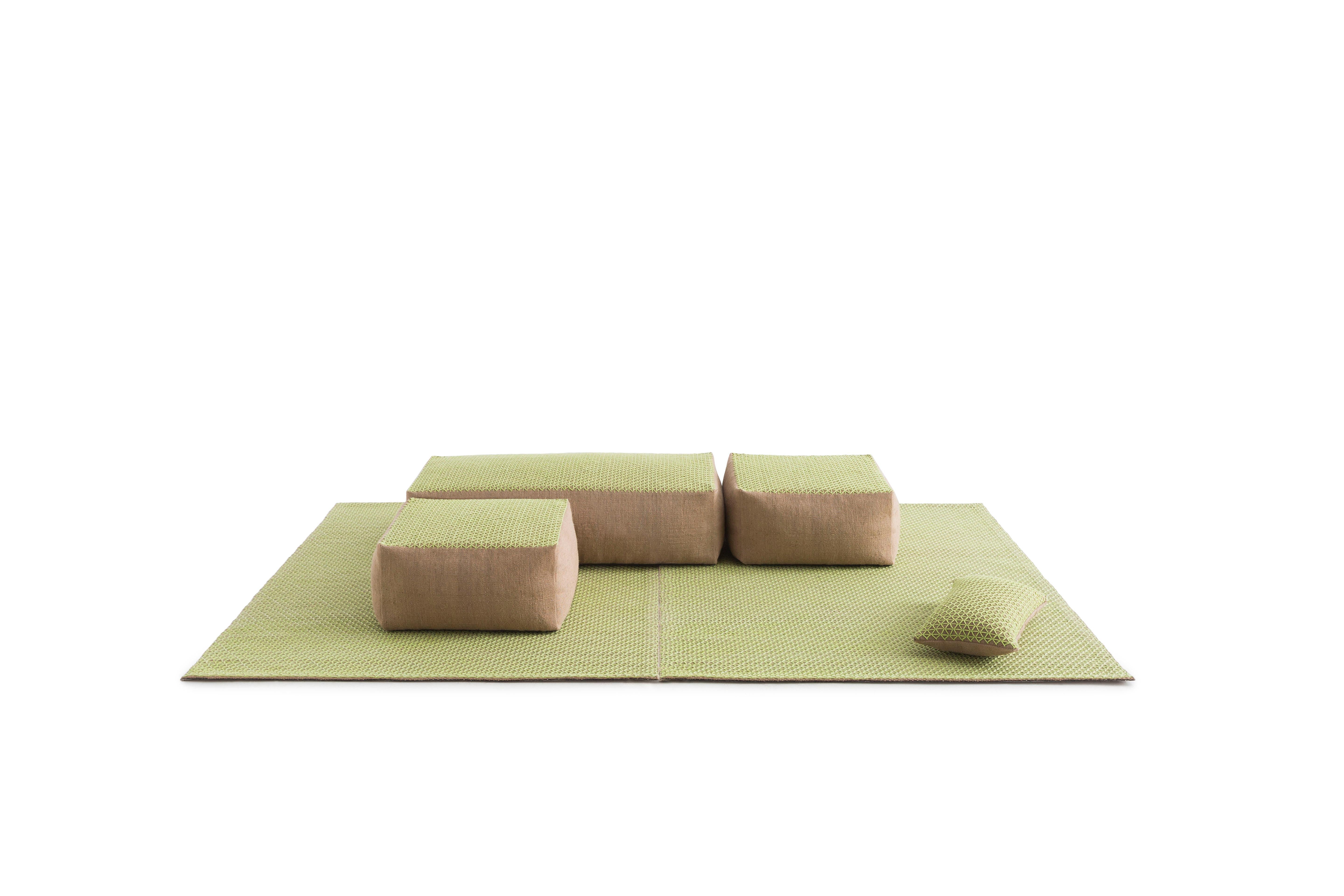 En vente :  (Vert) Tapis rectangulaire GAN Raw de Borja García 2