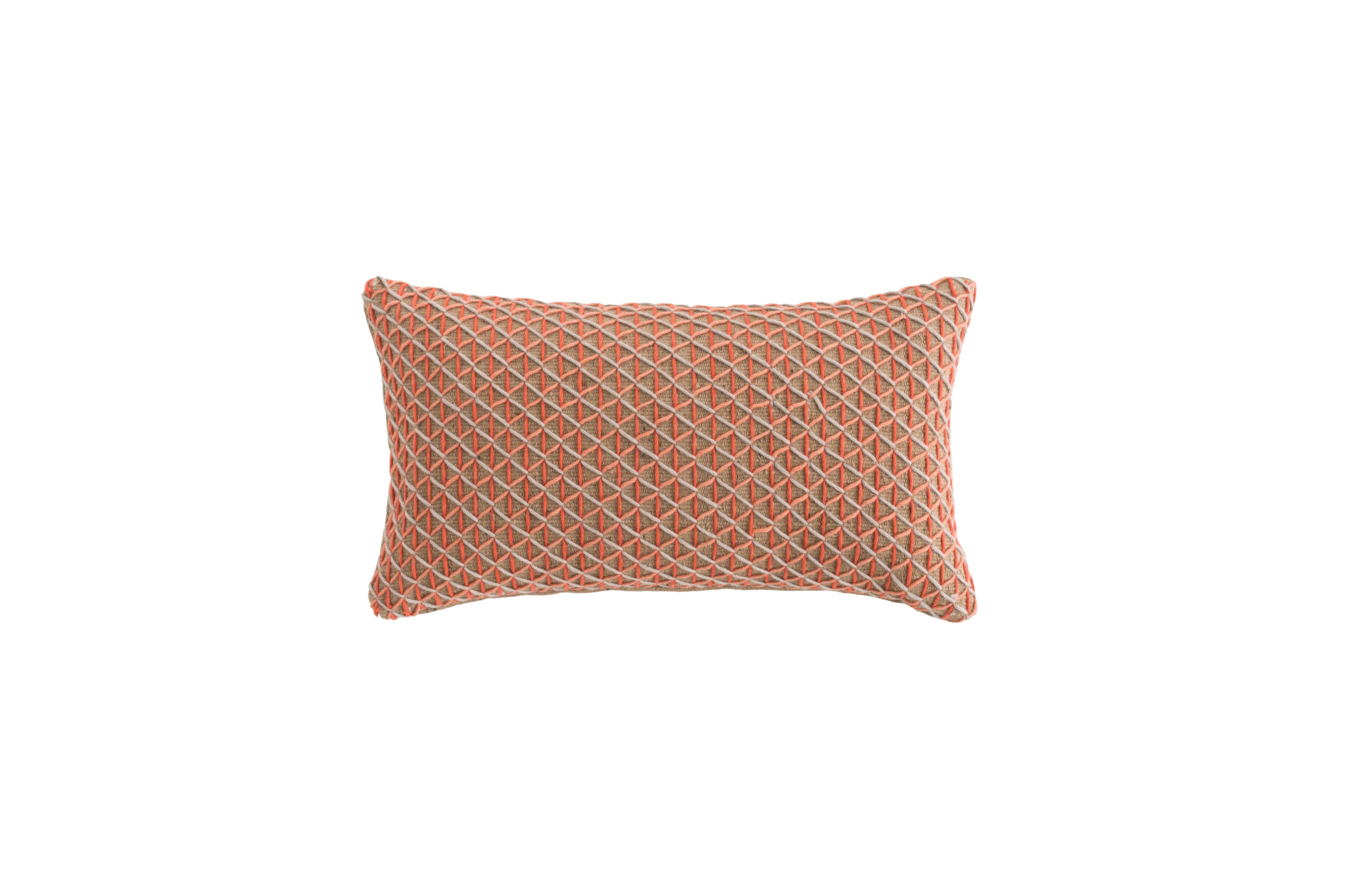 For Sale:  (Pink) GAN Raw Small Pillow Jute by Borja García
