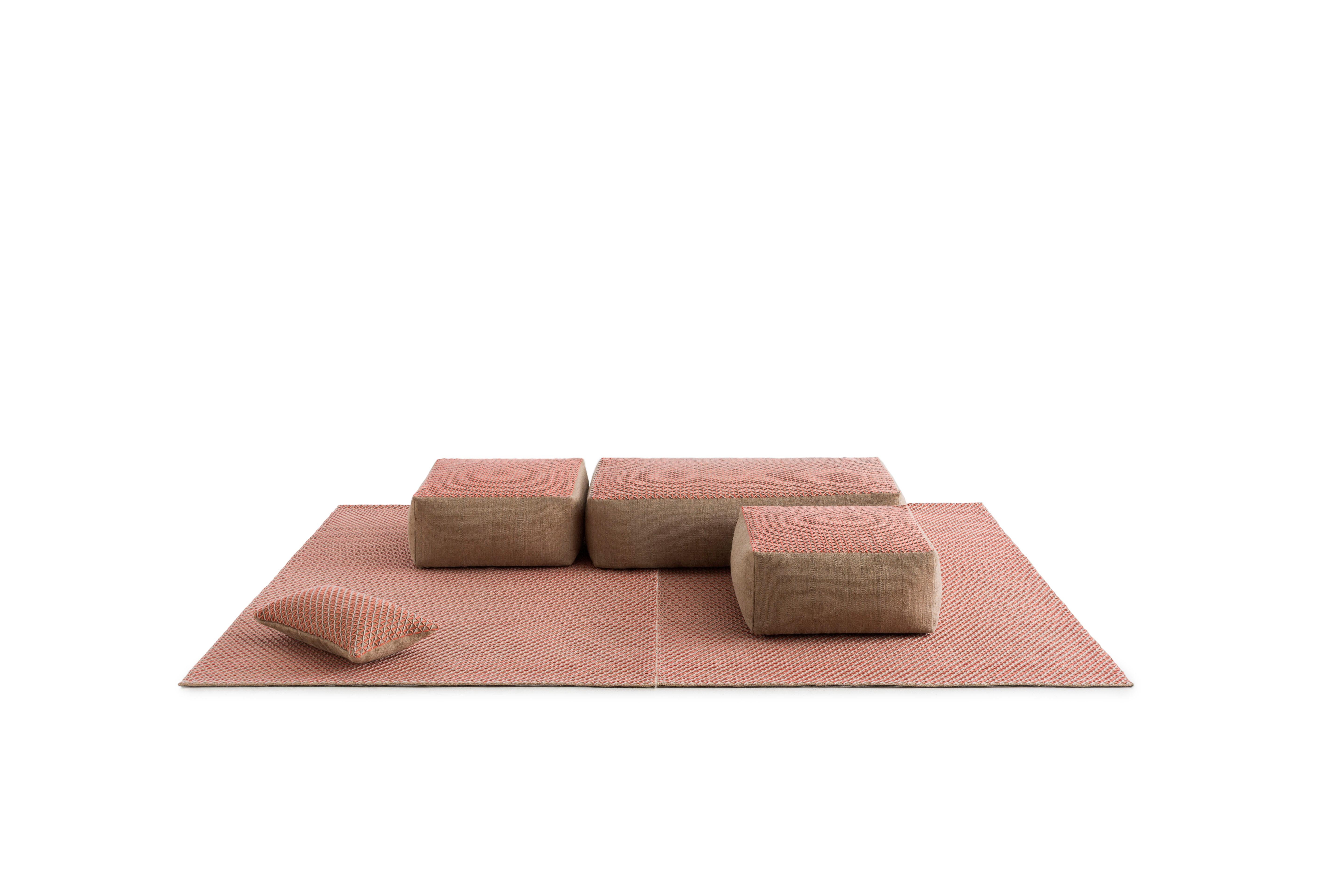 For Sale:  (Pink) GAN Raw Small Pillow Jute by Borja García 2