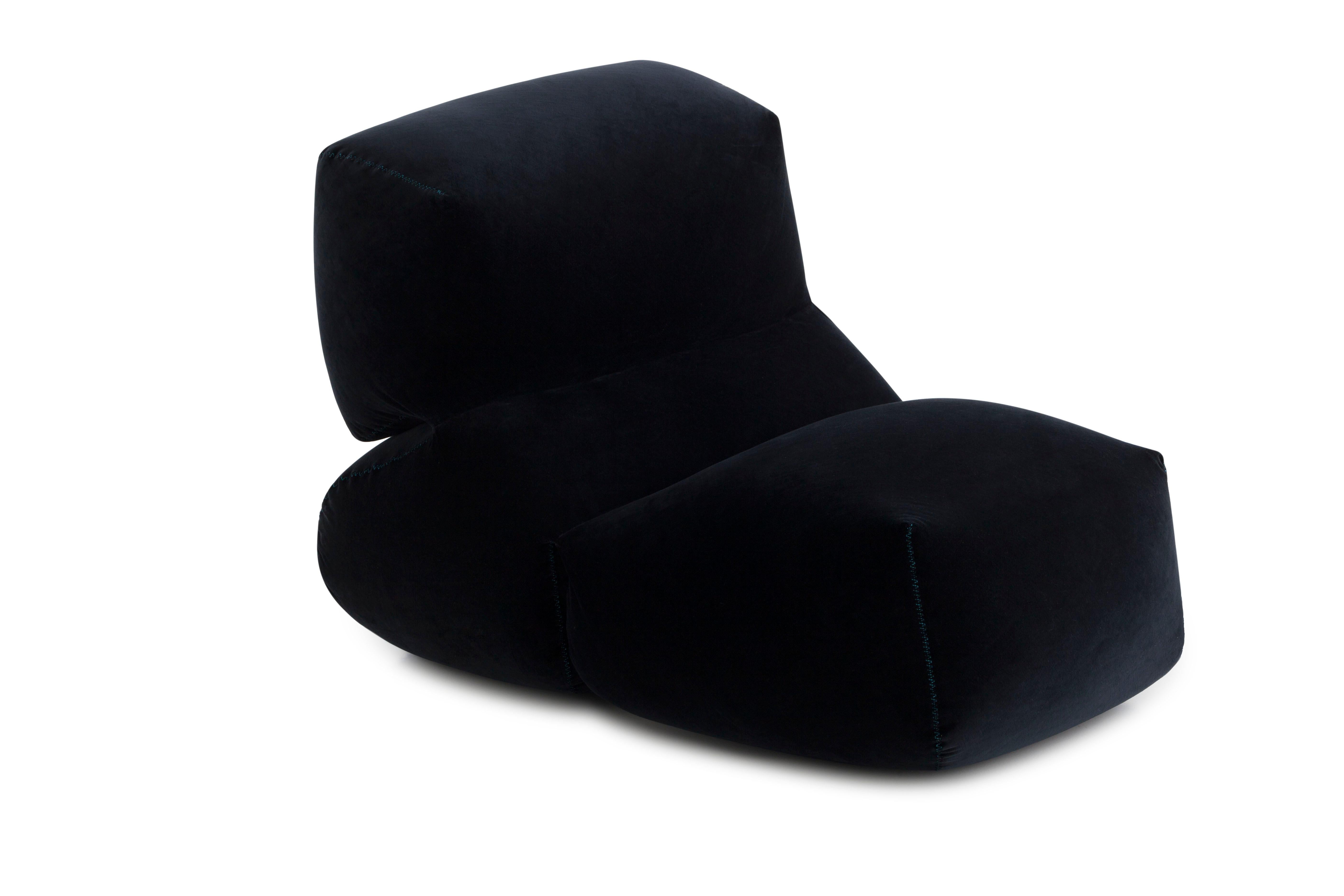 For Sale:  (Blue) GAN Grapy Soft Lounge Chair by Kensaku Oshiro