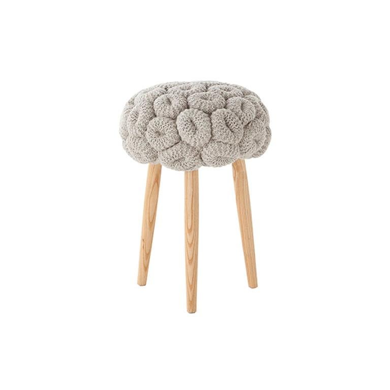 For Sale:  (Gray)  Patricia Urquiola Knitted Stool in Wool for GAN