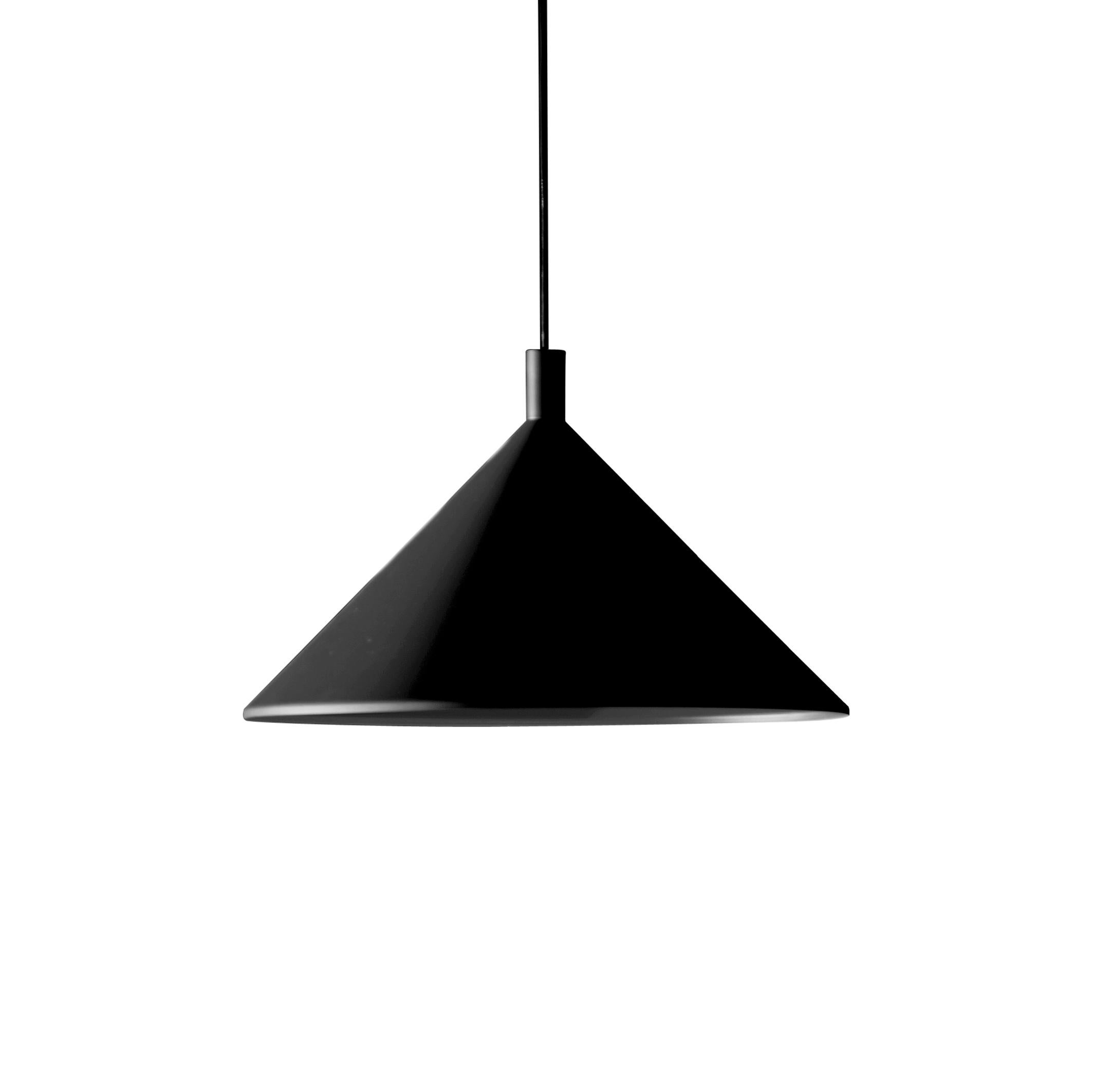 For Sale: Black Martinelli Luce Cono 1861 Large Pendant Light by Elio Martinelli