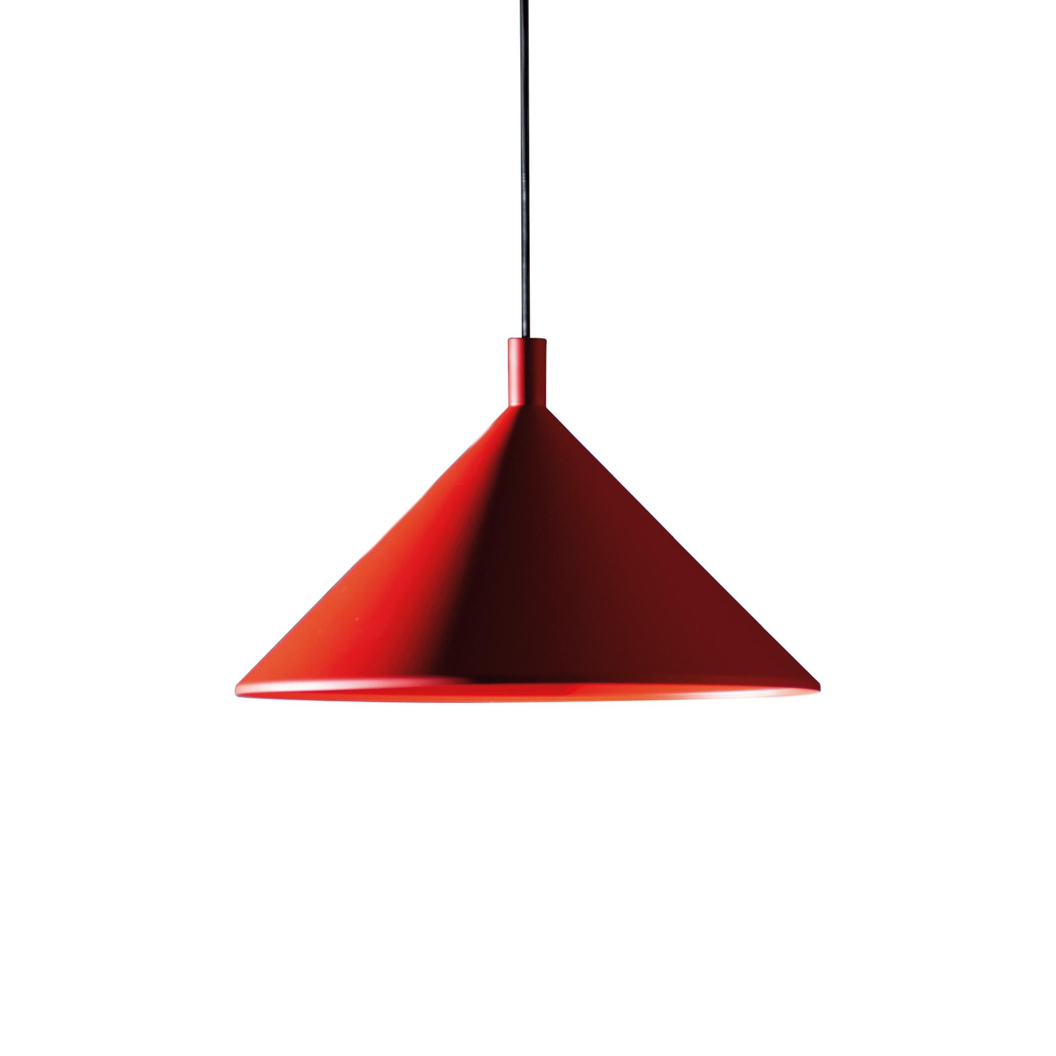 For Sale: Red Martinelli Luce Cono 1861 Large Pendant Light by Elio Martinelli