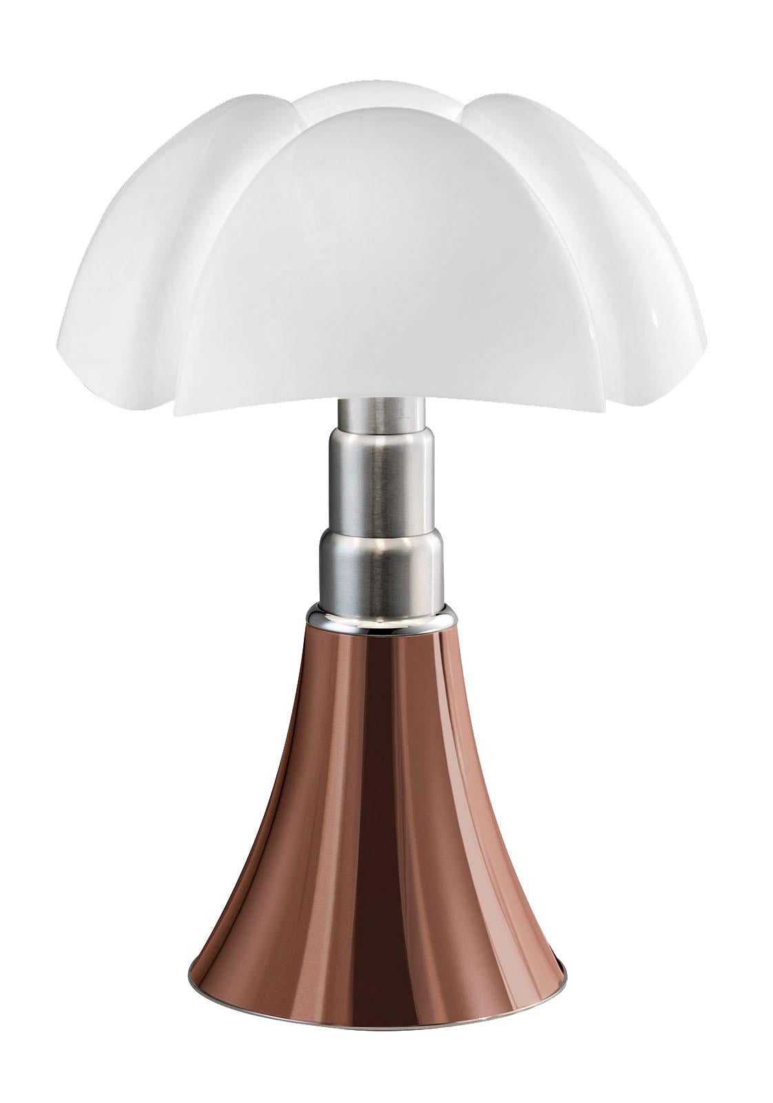 En vente : Orange (Rame) Lampe de bureau Martinelli Luce à LED à gradation Pipistrello 620 de Gae Aulenti