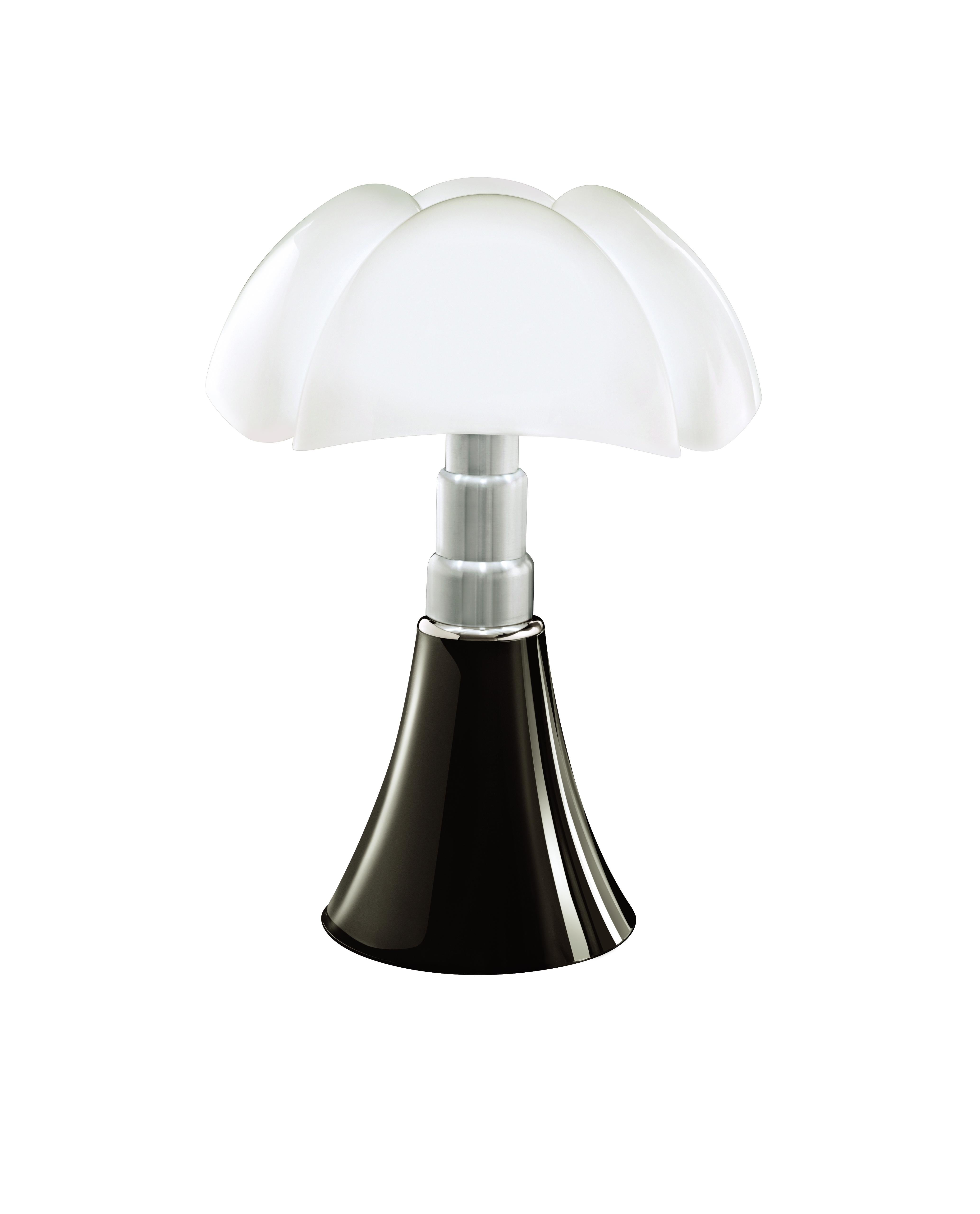 En vente : Black (Nero Lucido) Lampe de bureau Martinelli Luce à LED à gradation Pipistrello 620 de Gae Aulenti