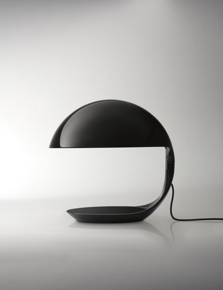 For Sale: Black (Nero) Martinelli Luce Cobra 629 Table Lamp by Elio Martinelli 2