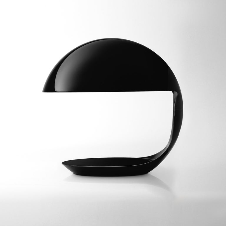 For Sale: Black (Nero) Martinelli Luce Cobra 629 Table Lamp by Elio Martinelli 3