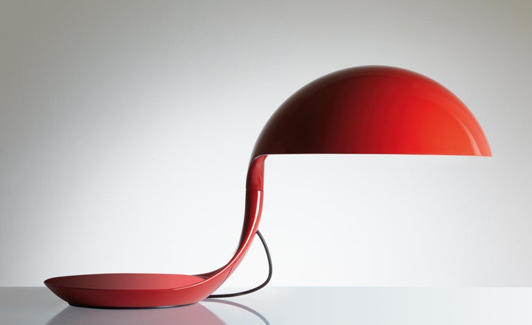 For Sale: Red Martinelli Luce Cobra 629 Table Lamp by Elio Martinelli 4