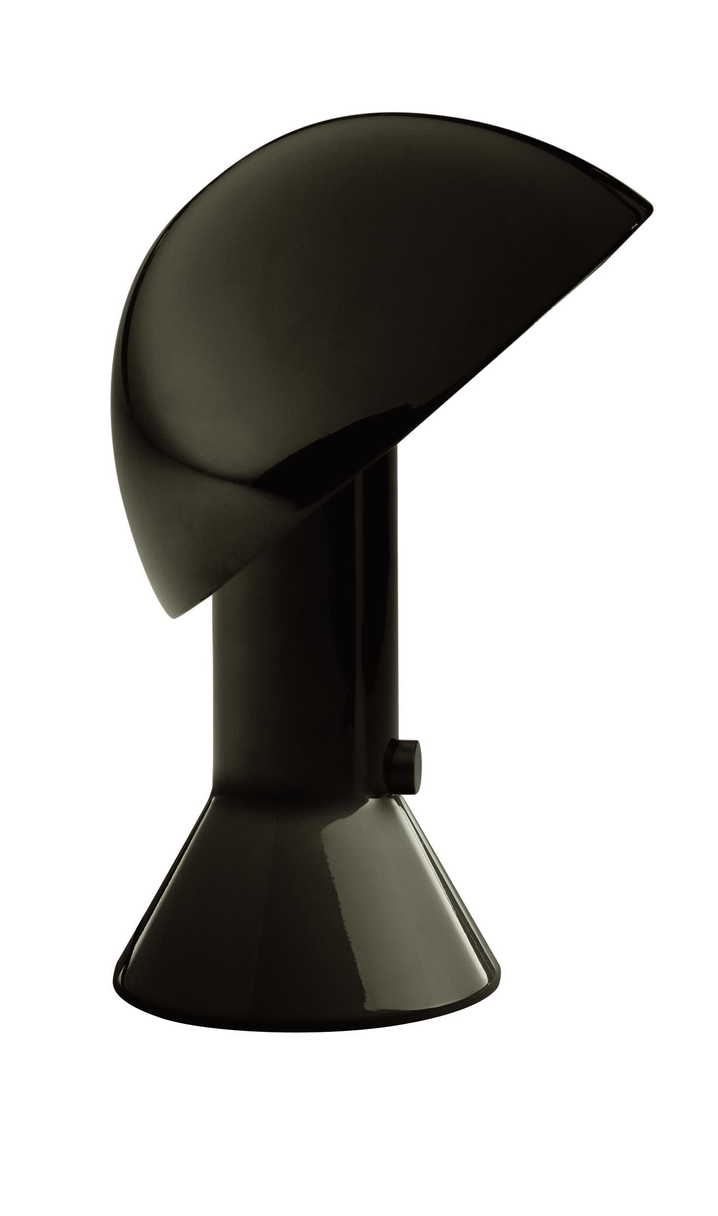 For Sale: Black (Nero) Martinelli Luce Elmetto 685 Table Lamp by Elio Martinelli