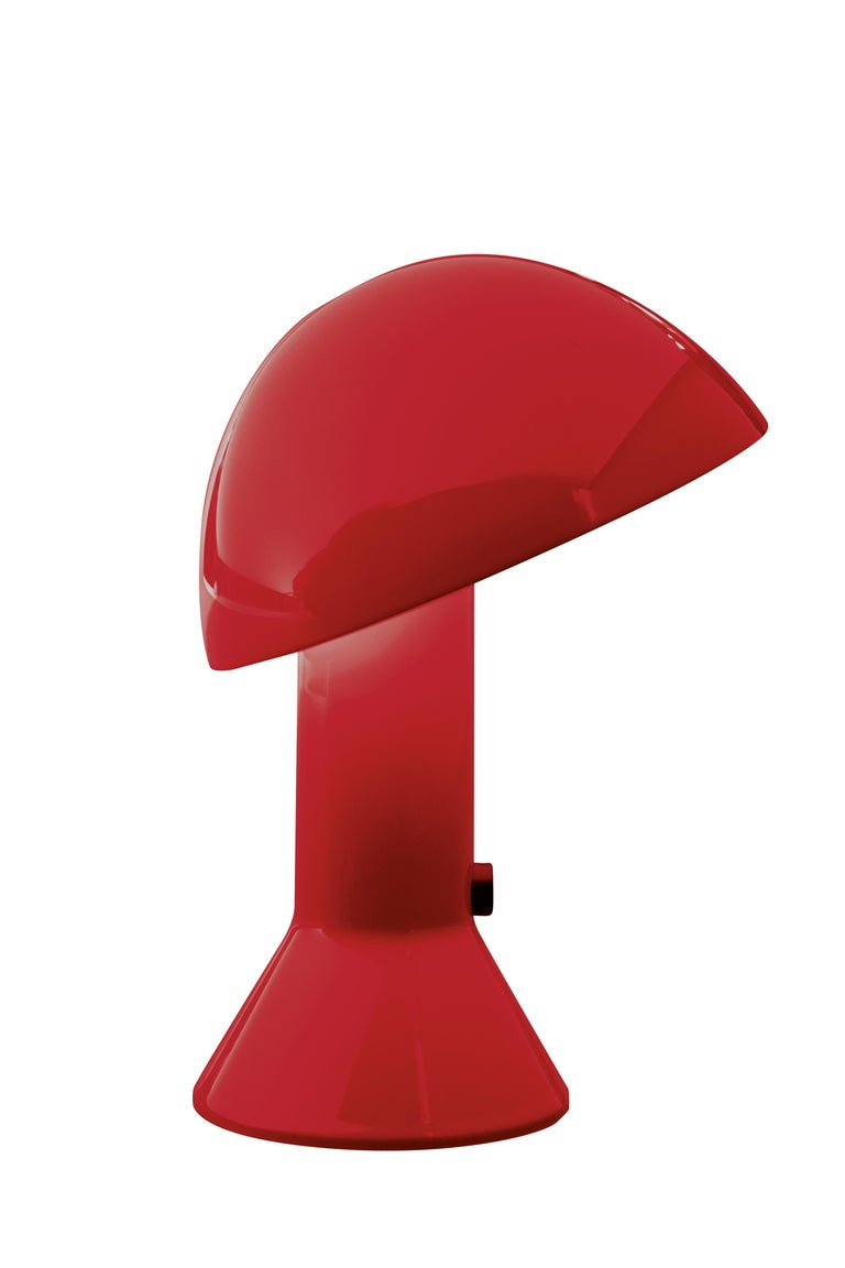 For Sale: Red (Ruby Red) Martinelli Luce Elmetto 685 Table Lamp by Elio Martinelli