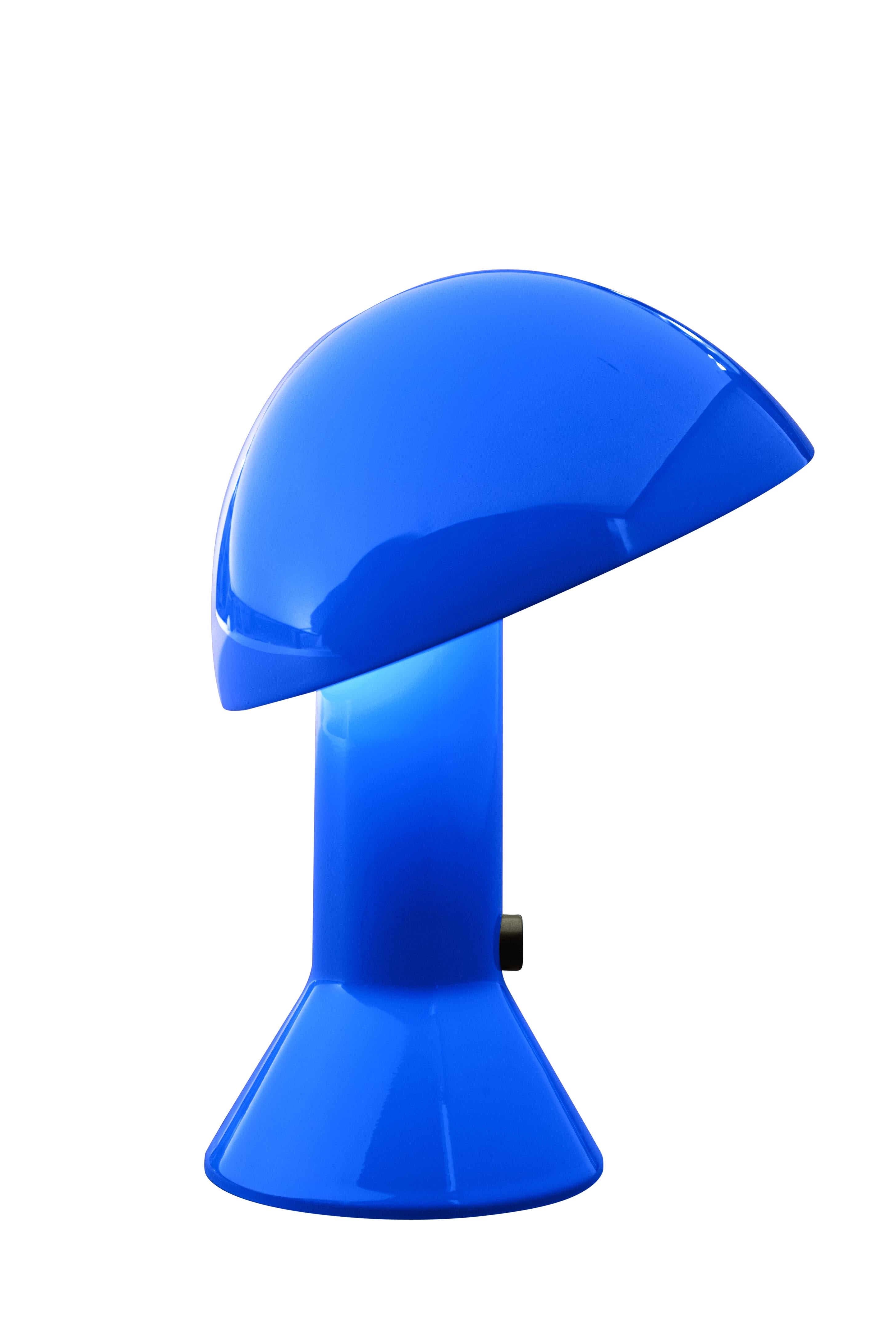 For Sale: Blue Martinelli Luce Elmetto 685 Table Lamp by Elio Martinelli