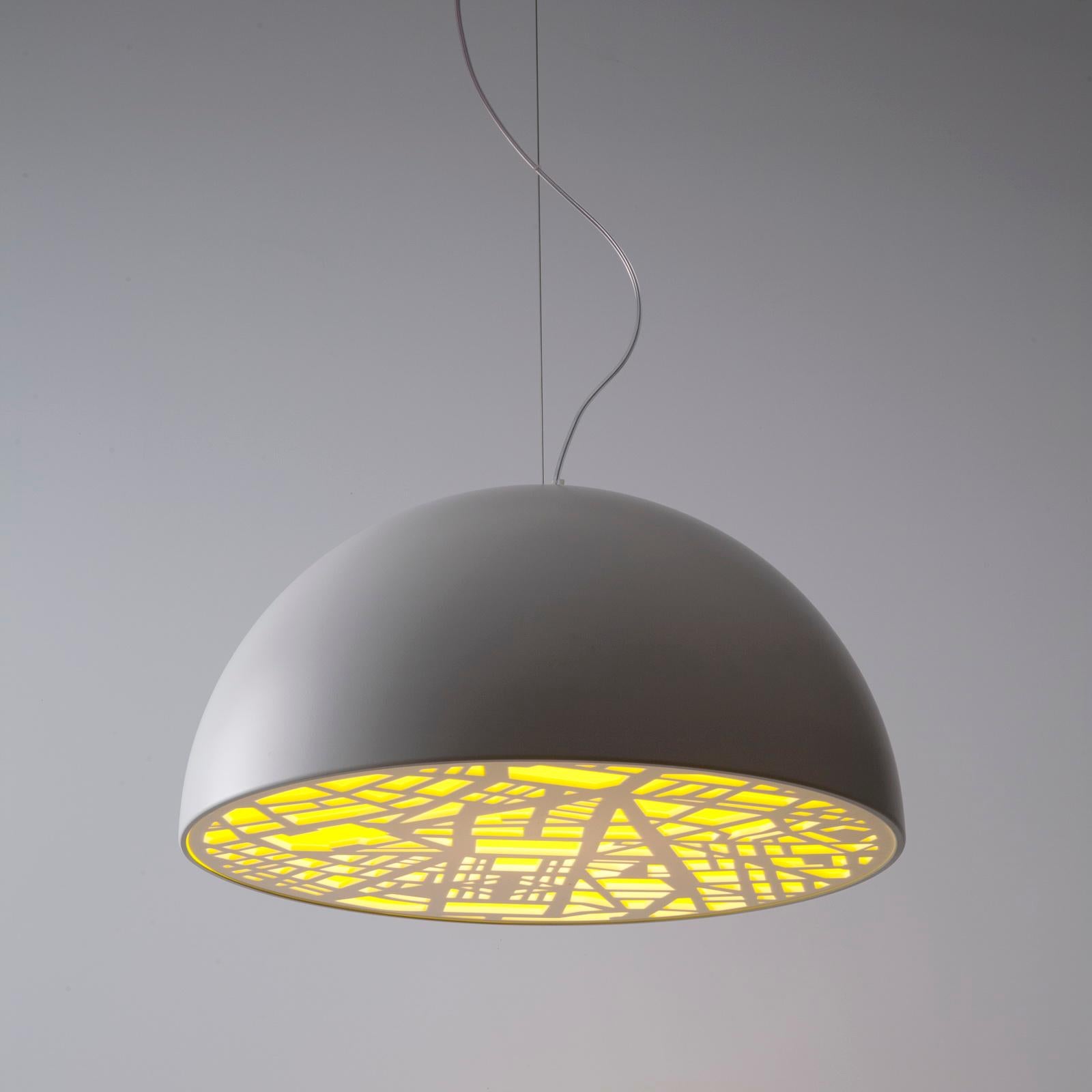 For Sale: Yellow Martinelli Luce City 2067 Hanging Lamp by Studiovo 2