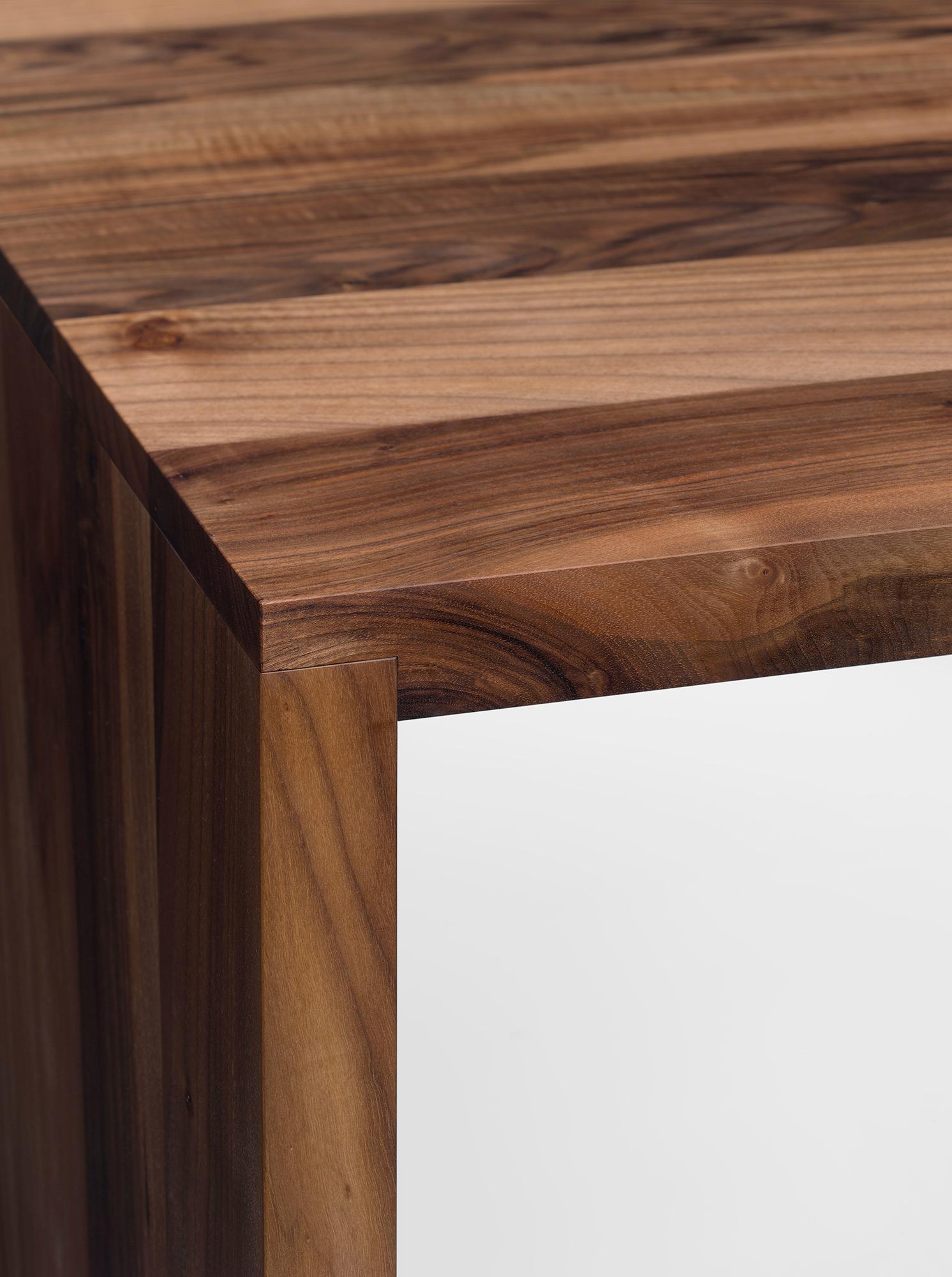 For Sale: Brown (Oiled Walnut) e15 Ponte Wood Table by Philipp Mainzer 2