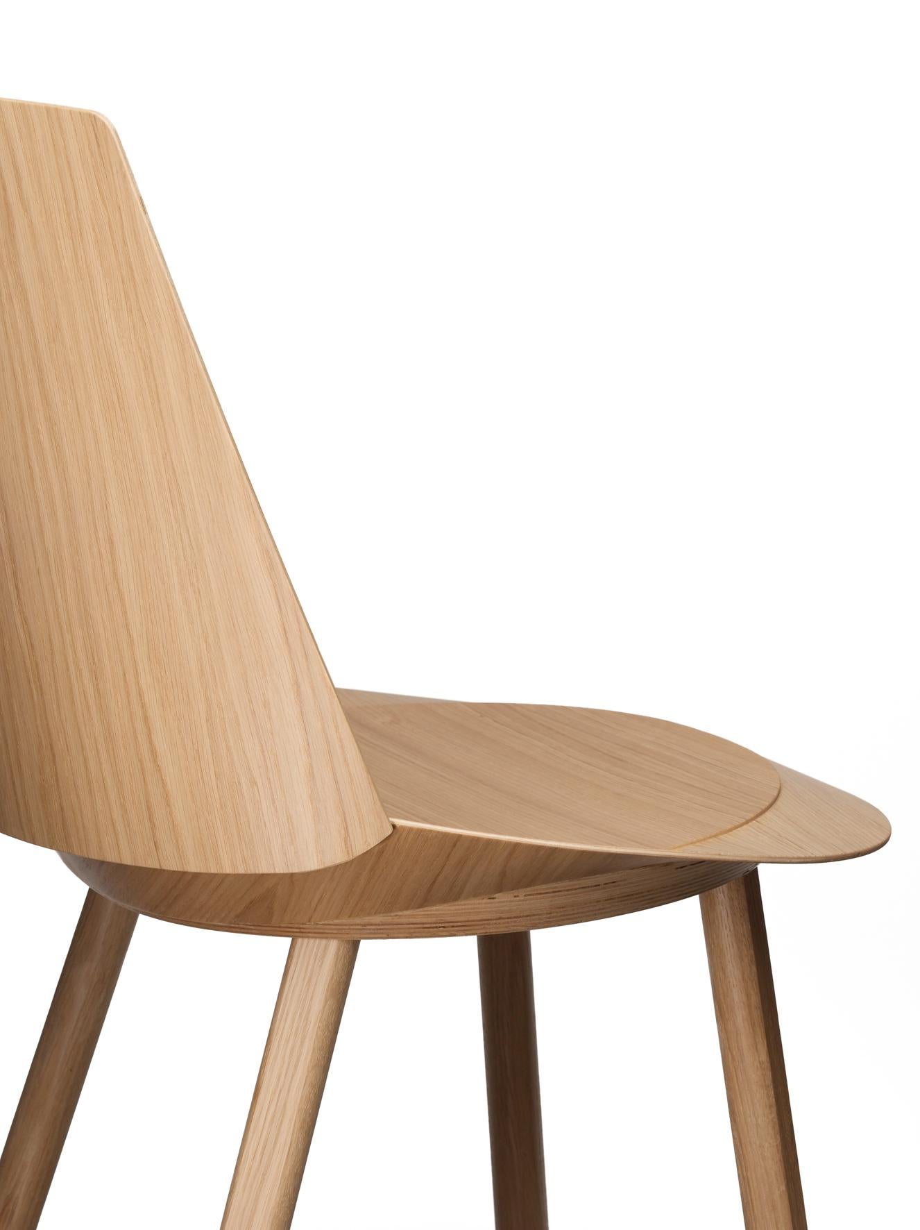 For Sale: Beige (Clear Lacquer) e15 Customizable Houdini Side Chair by Stefan Diez 3