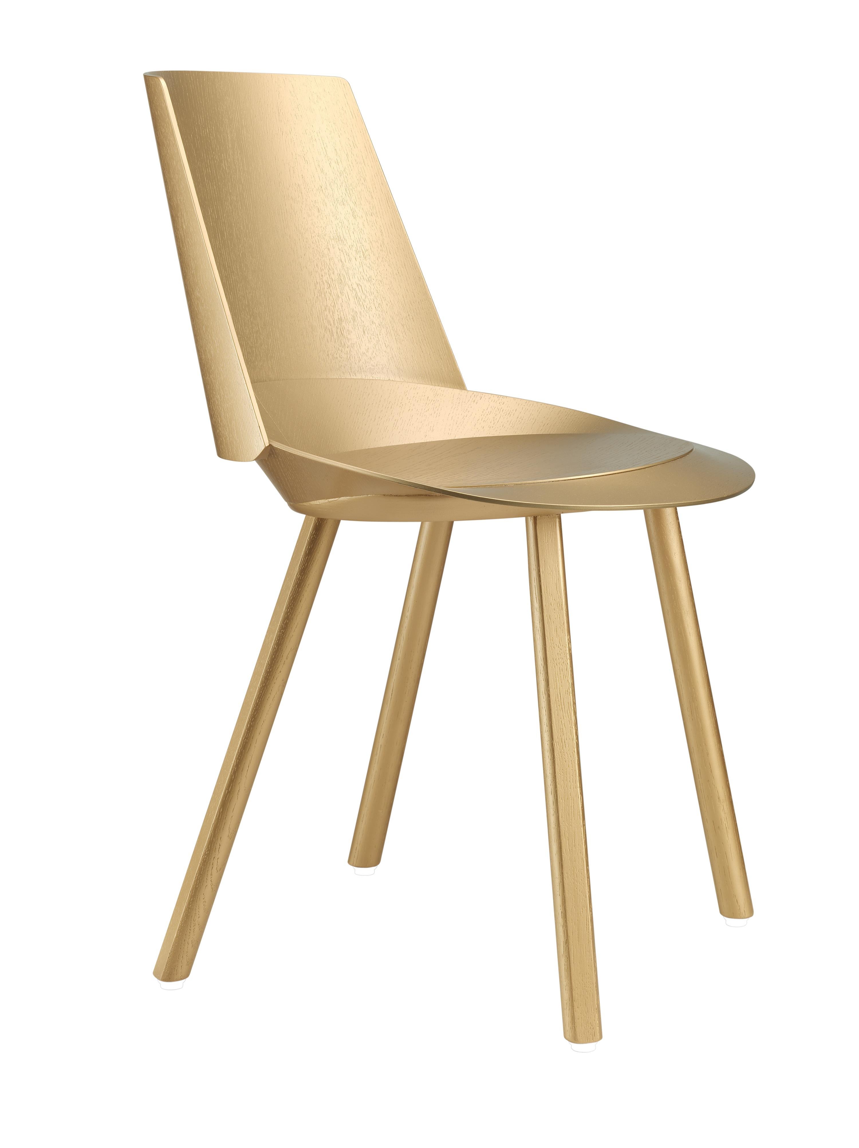 For Sale: Gold (Gold Lacquer) e15 Customizable Houdini Side Chair by Stefan Diez 3