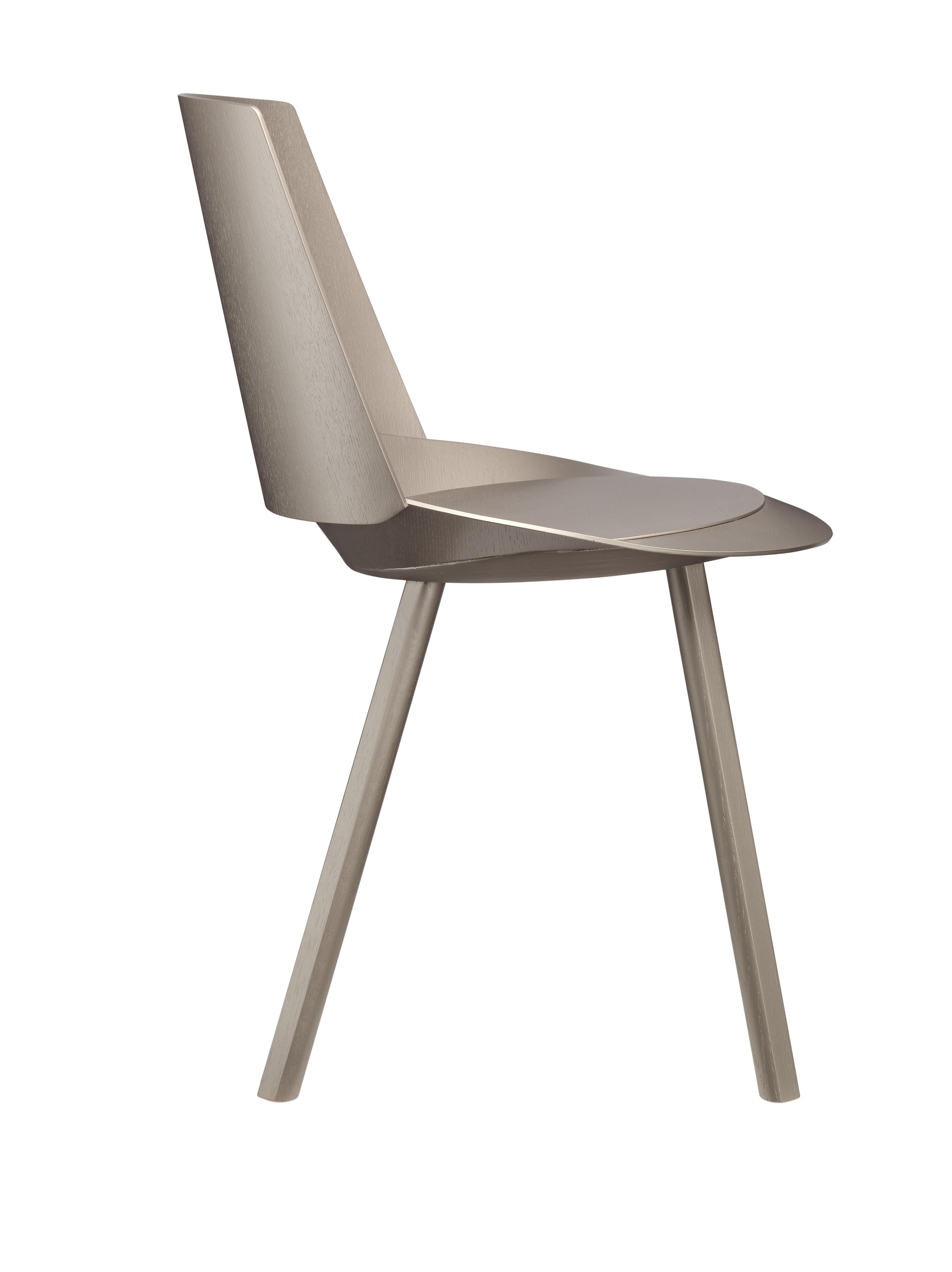 En vente : Gray (Platinum Lacquer) Chaise d'appoint Houdini personnalisable e15 de Stefan Diez 3