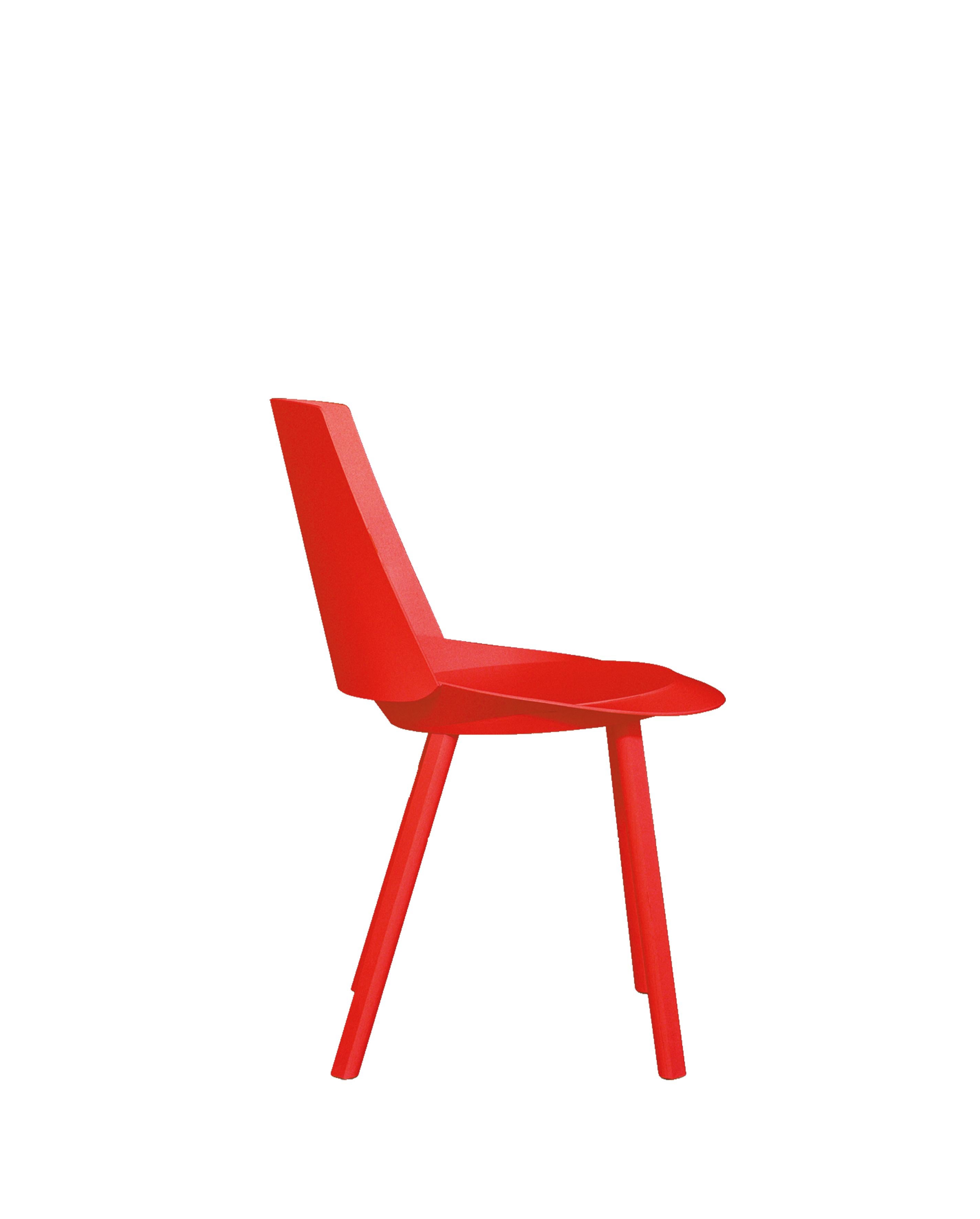 For Sale: Red (Neon Red Lacquer) e15 Customizable Houdini Side Chair by Stefan Diez 2