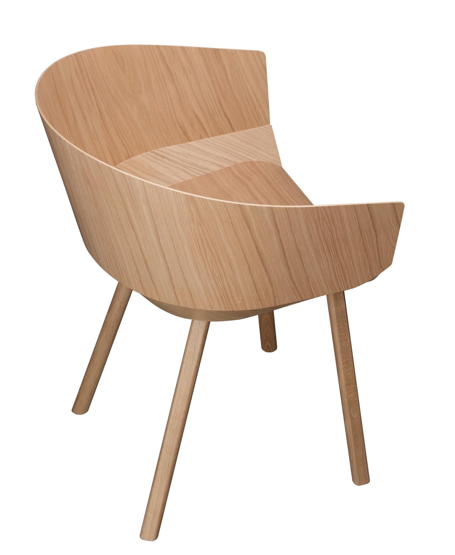 For Sale: Beige (Clear Lacquer) e15 Customizable Houdini Armchair by Stefan Diez 2