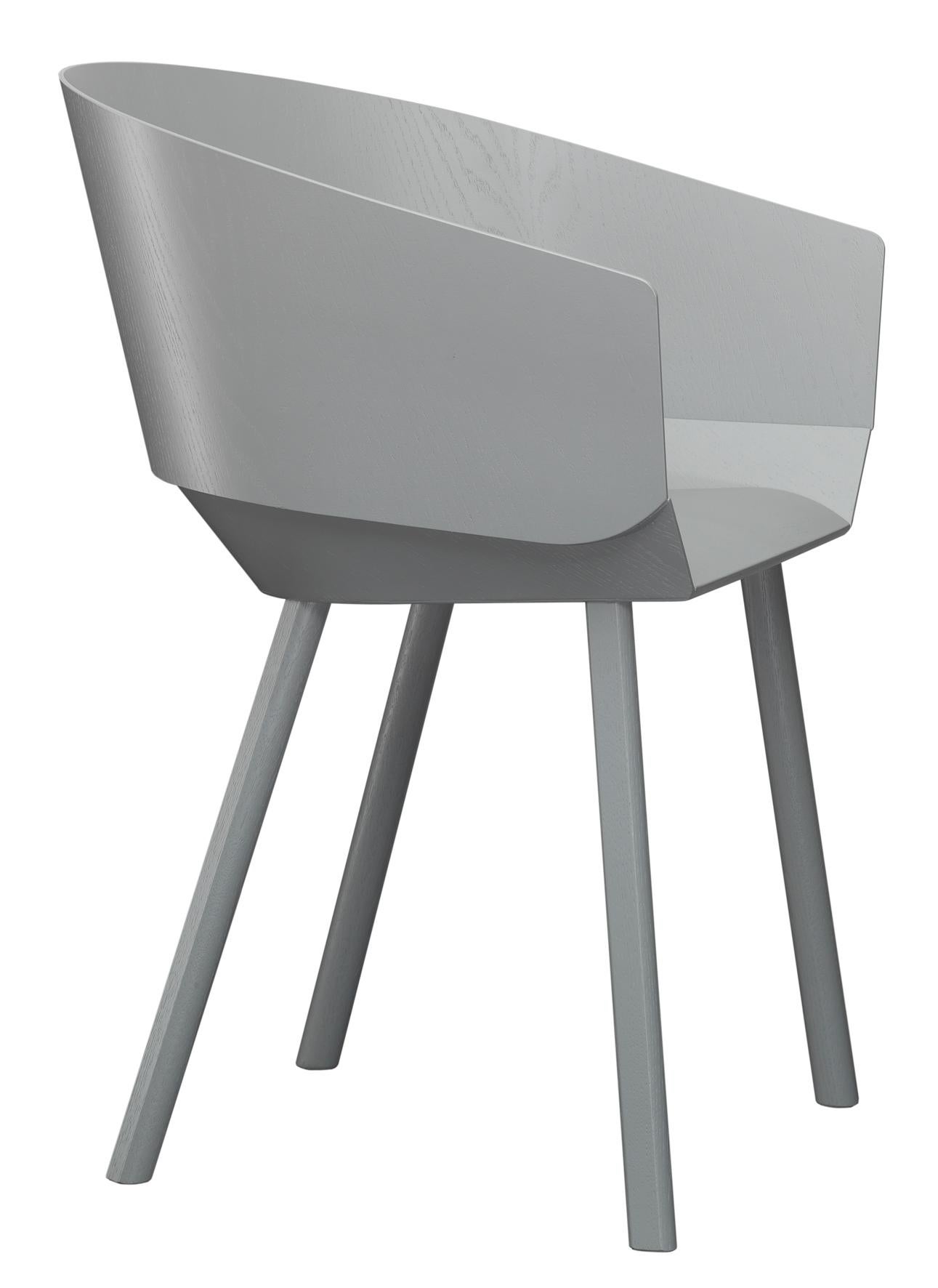 For Sale: Gray (Traffic Gray Lacquer) e15 Customizable Houdini Armchair by Stefan Diez