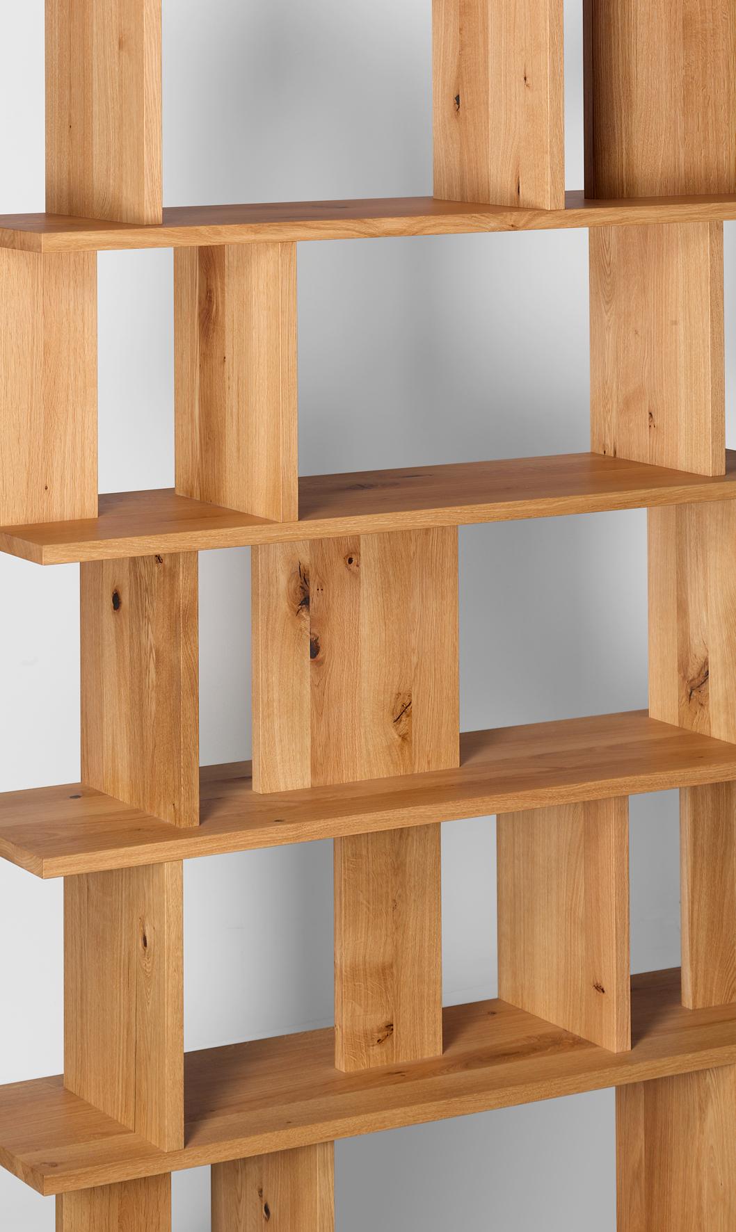 For Sale: Brown (Waxed Oak) e15 Customizable Arie Shelf by Arik Levy 2