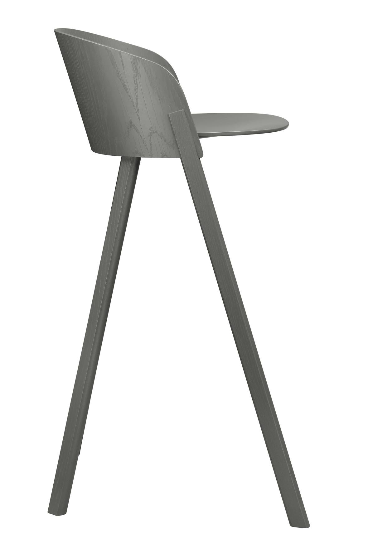 For Sale: Gray (Umbra Gray Lacquer) e15 Other Stool by Stefan Diez 2