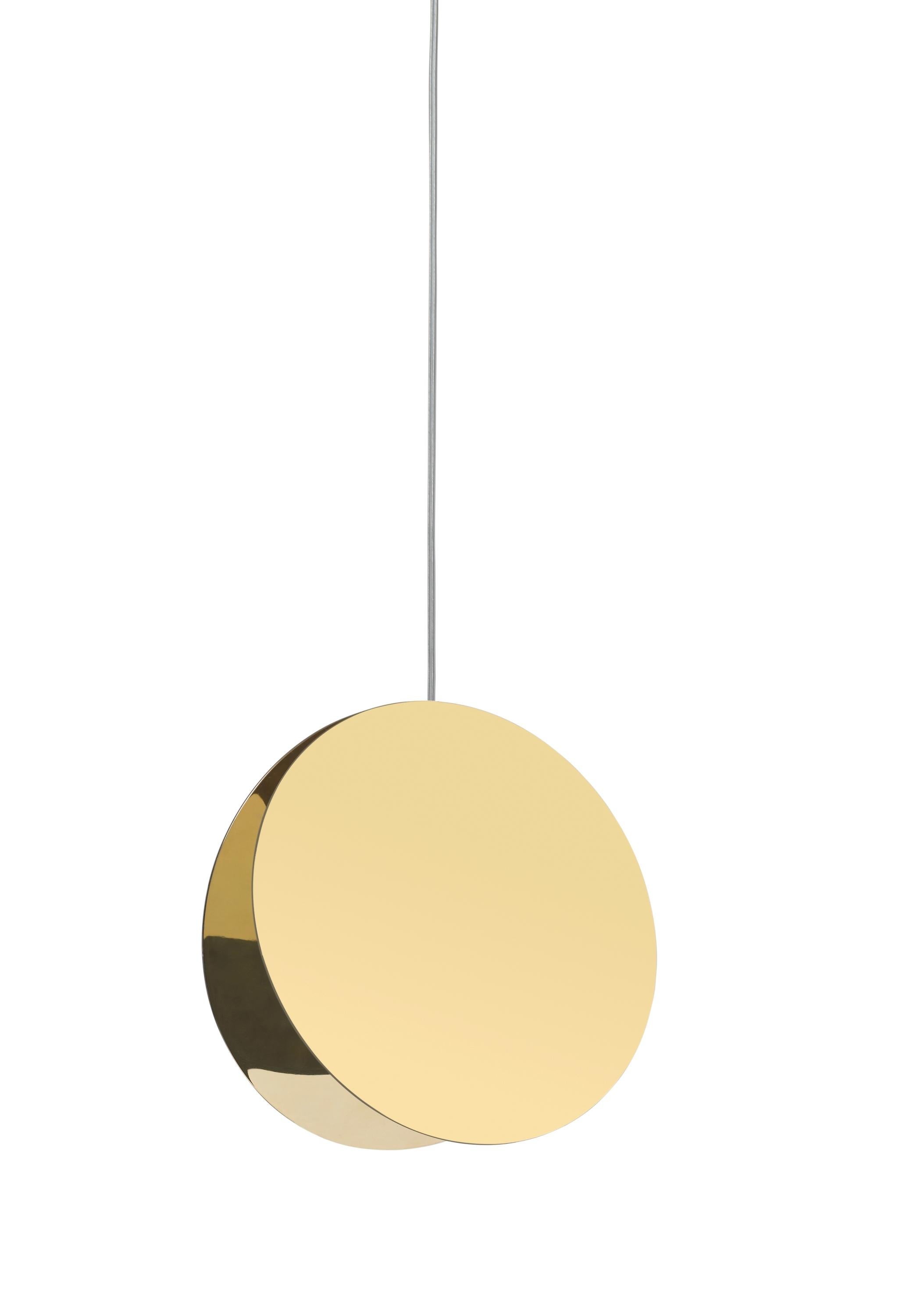 Gold (Brass-Plated Stainless Steel) e15 Large North Pendant Light by Eva Marguerre and Marcel Besau