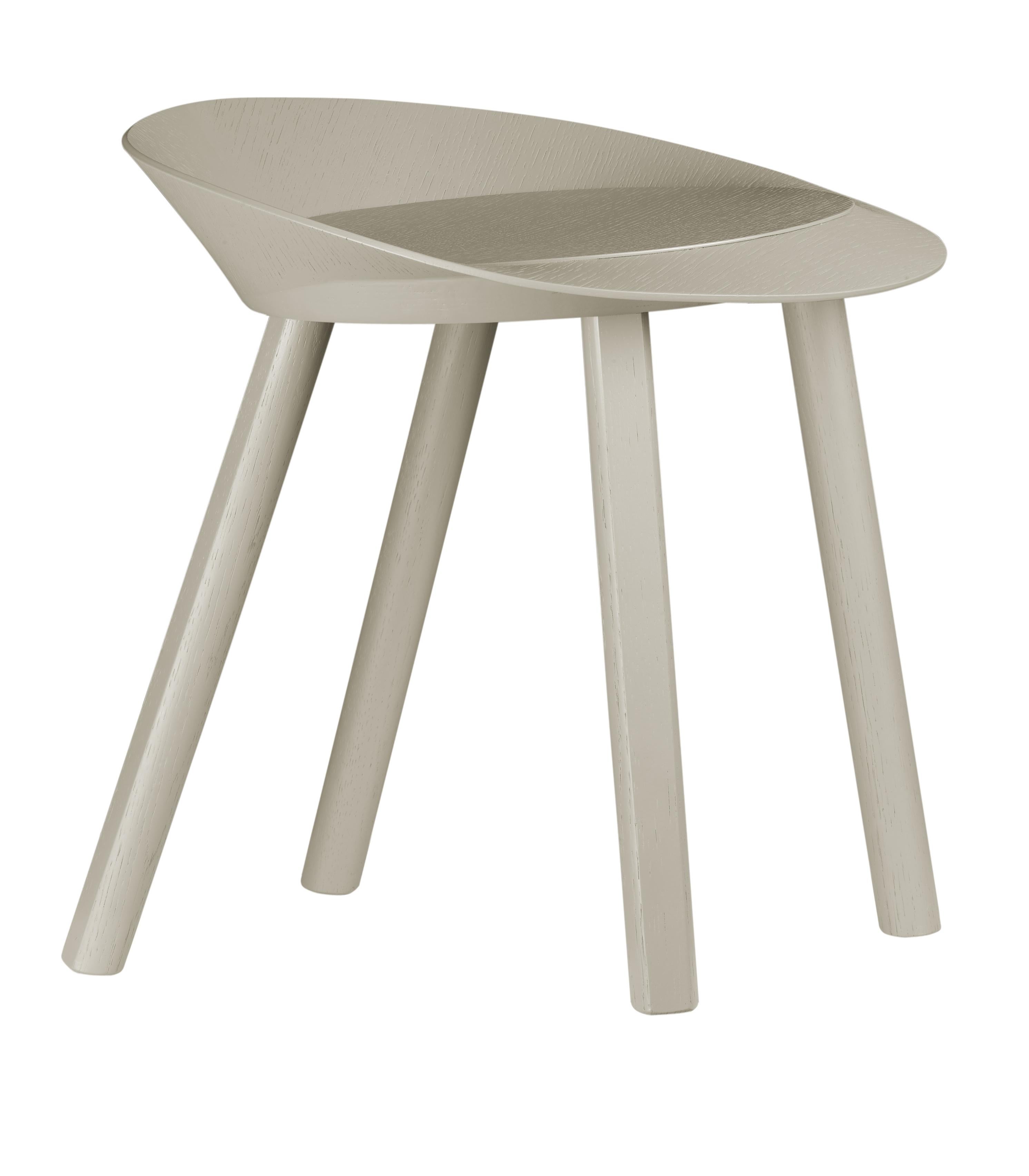 For Sale: Gray (Silk Gray Lacquer) e15 Mr. Collins Stool by Stefan Diez 2