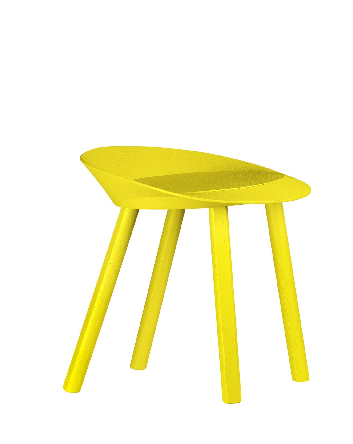 For Sale: Yellow (Sulfur Yellow Lacquer) e15 Mr. Collins Stool by Stefan Diez