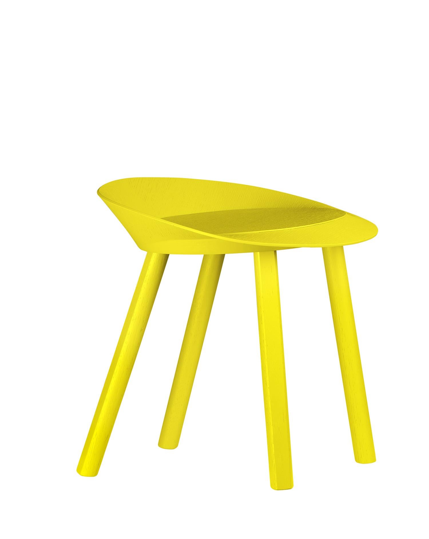 En venta: e15 Taburete Mr. Collins de Stefan Diez Yellow (Sulfur Yellow Lacquer)