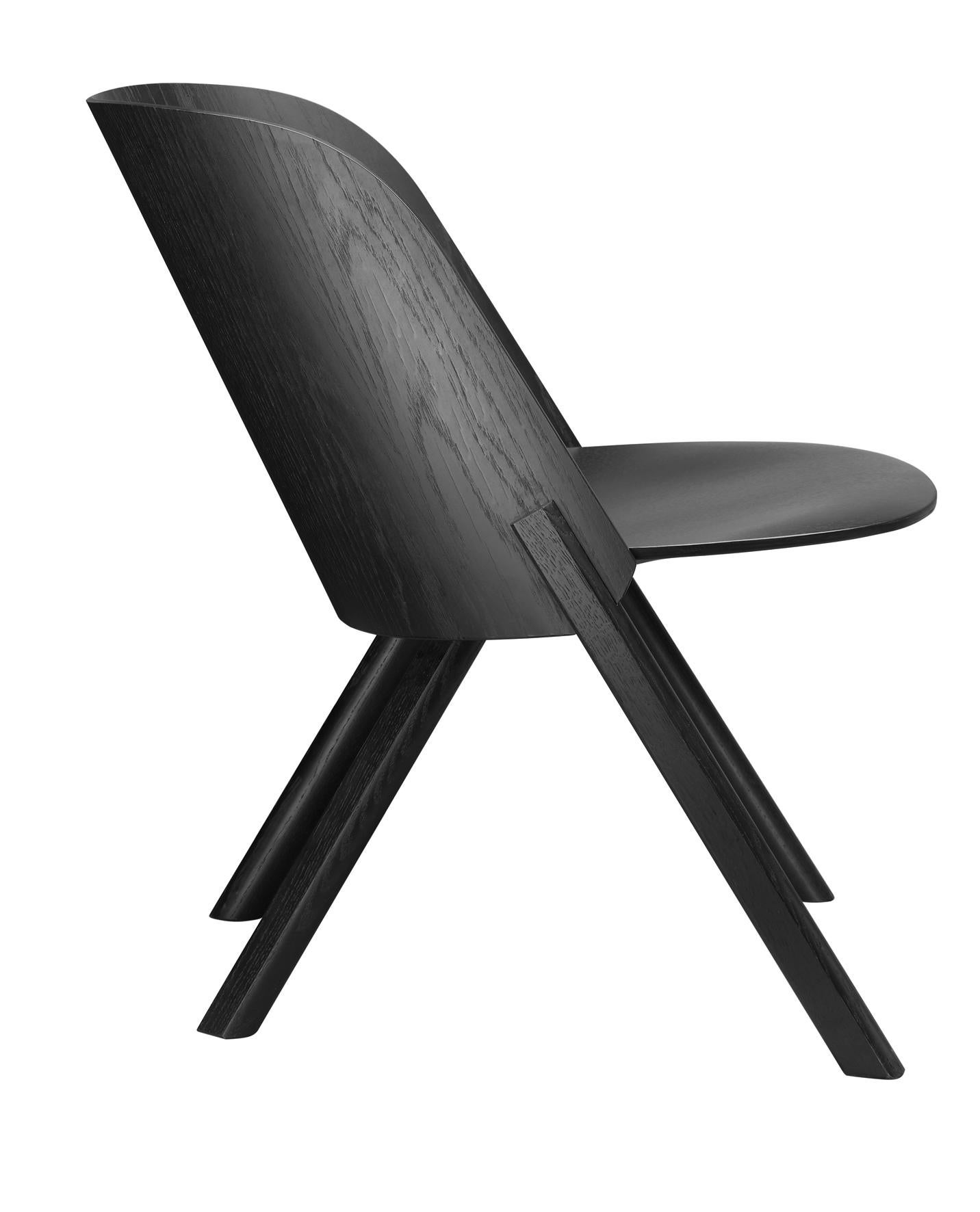 For Sale: Black (Jet Black Lacquer) Customizable e15 That Lounge Chair by Stefan Diez 2