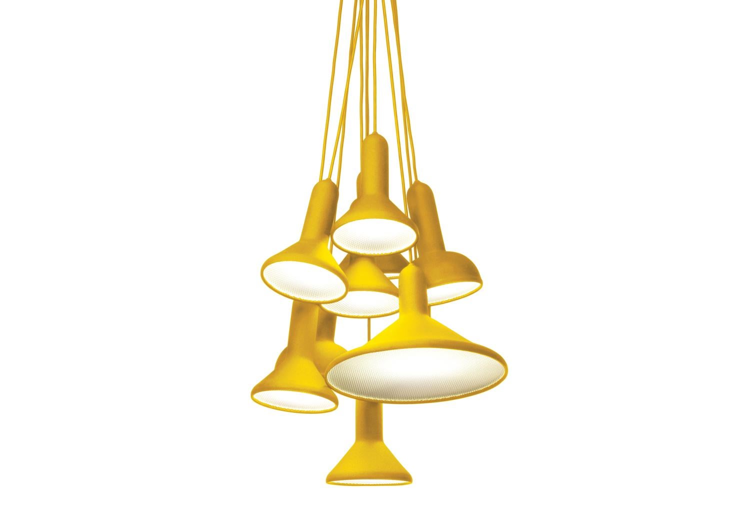 For Sale: Yellow (1863) Established & Sons S10 Bunch Torch Pendant Light by Sylvain Willenz