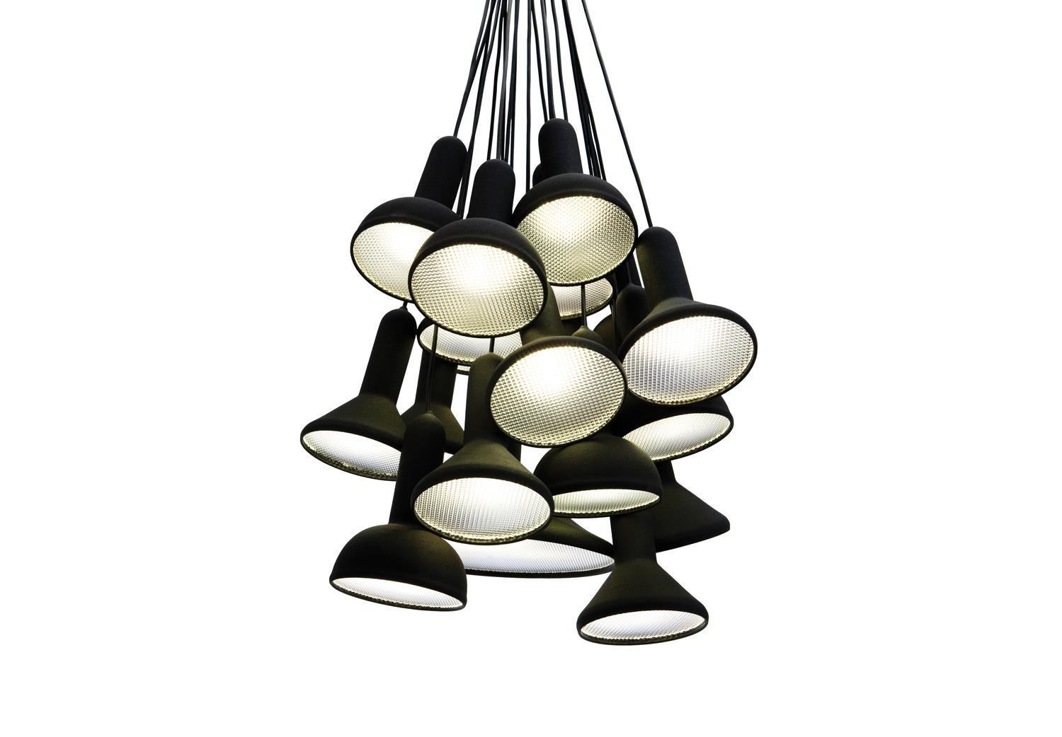 For Sale: Black (1720) Established & Sons S20 Bunch Torch Pendant Light by Sylvain Willenz 2